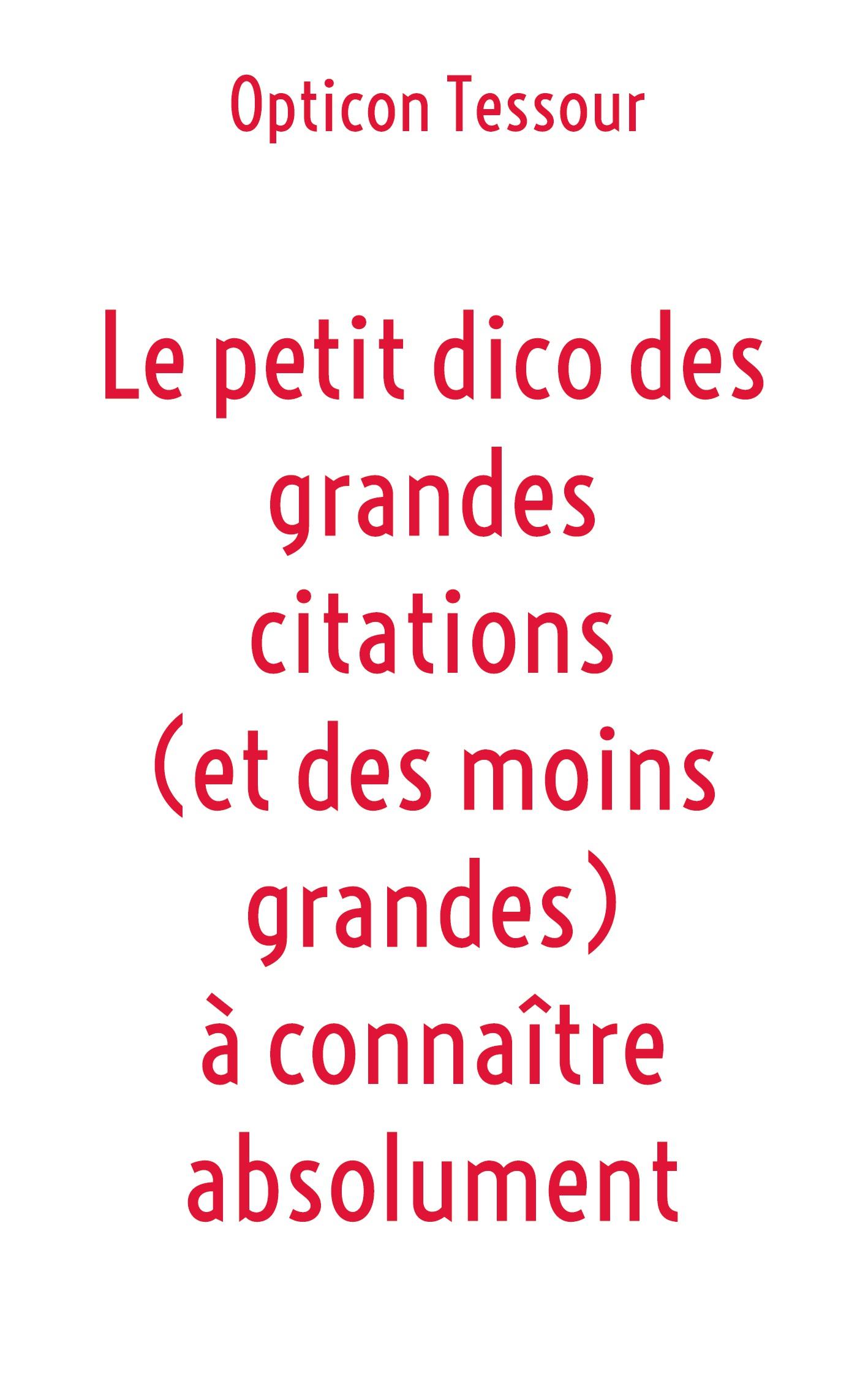 Vorderes Coverbild Le petit dico des grandes citations (et des moins grandes) à connaître absolument