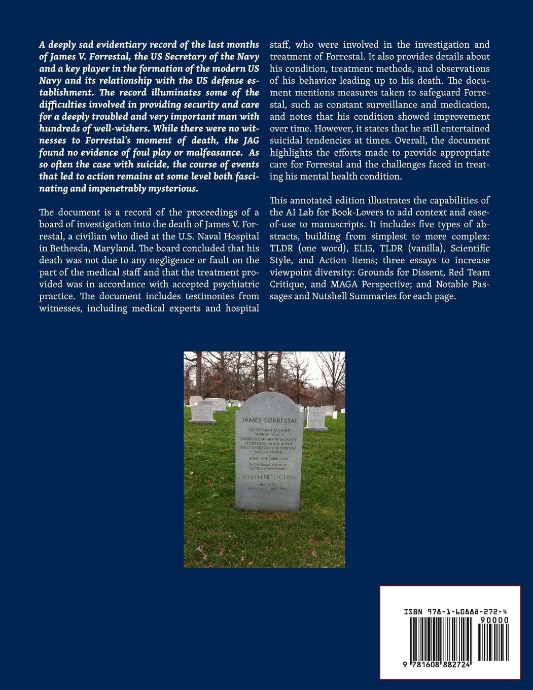 Rückseitencover Proceedings of the Board of Investigation in the case of Mr. James V. Forrestal