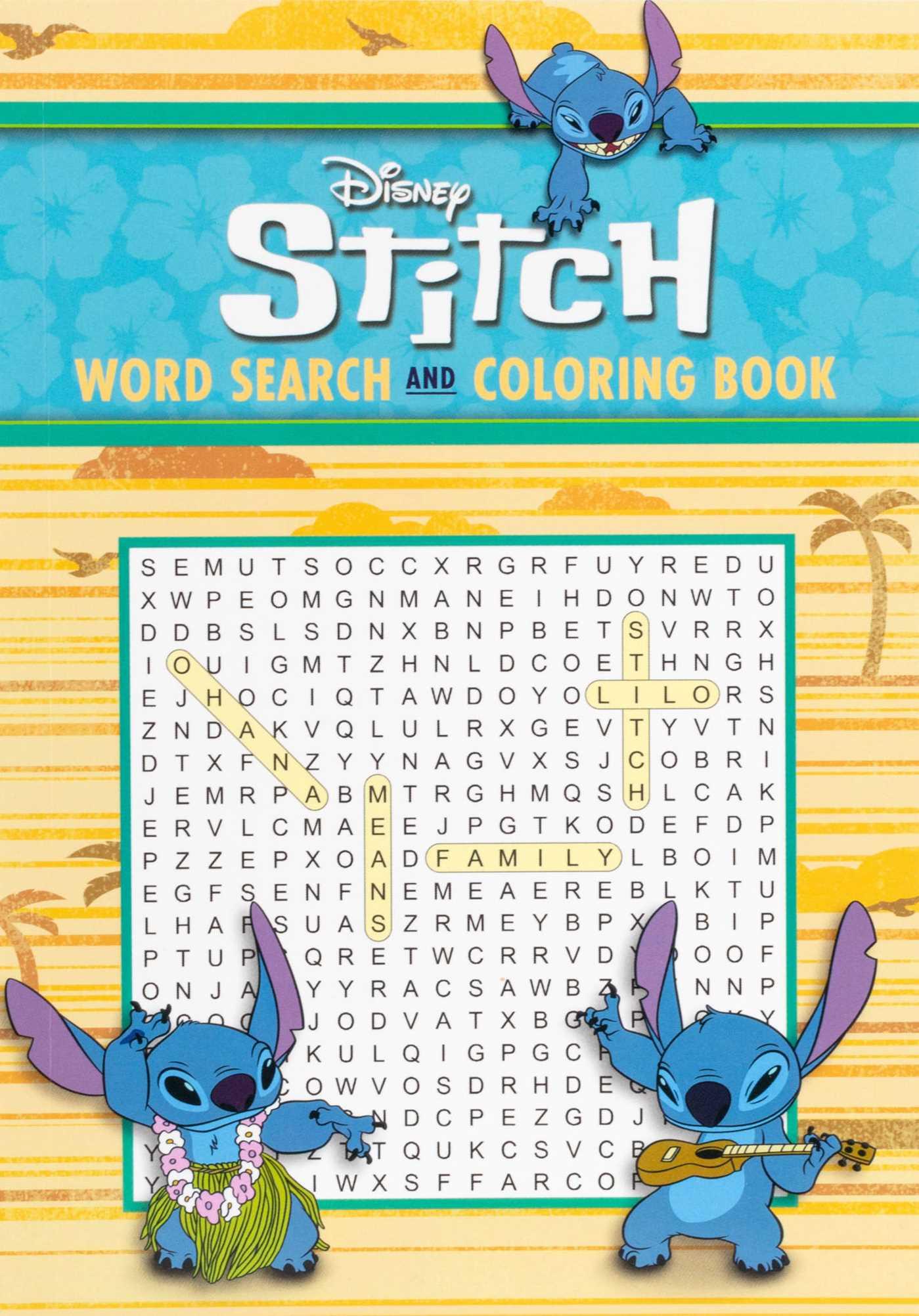Vorderes Coverbild Disney Stitch Word Search and Coloring Book