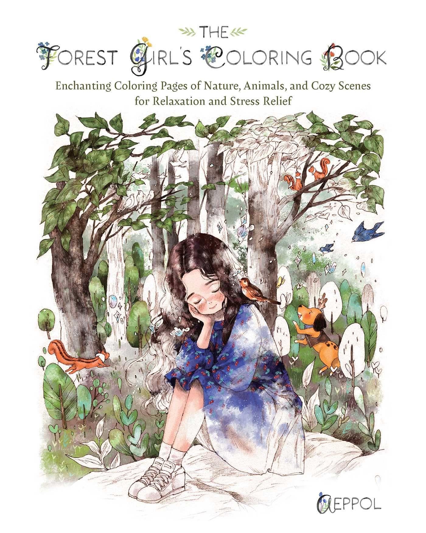 Vorderes Coverbild The Forest Girl's Coloring Book