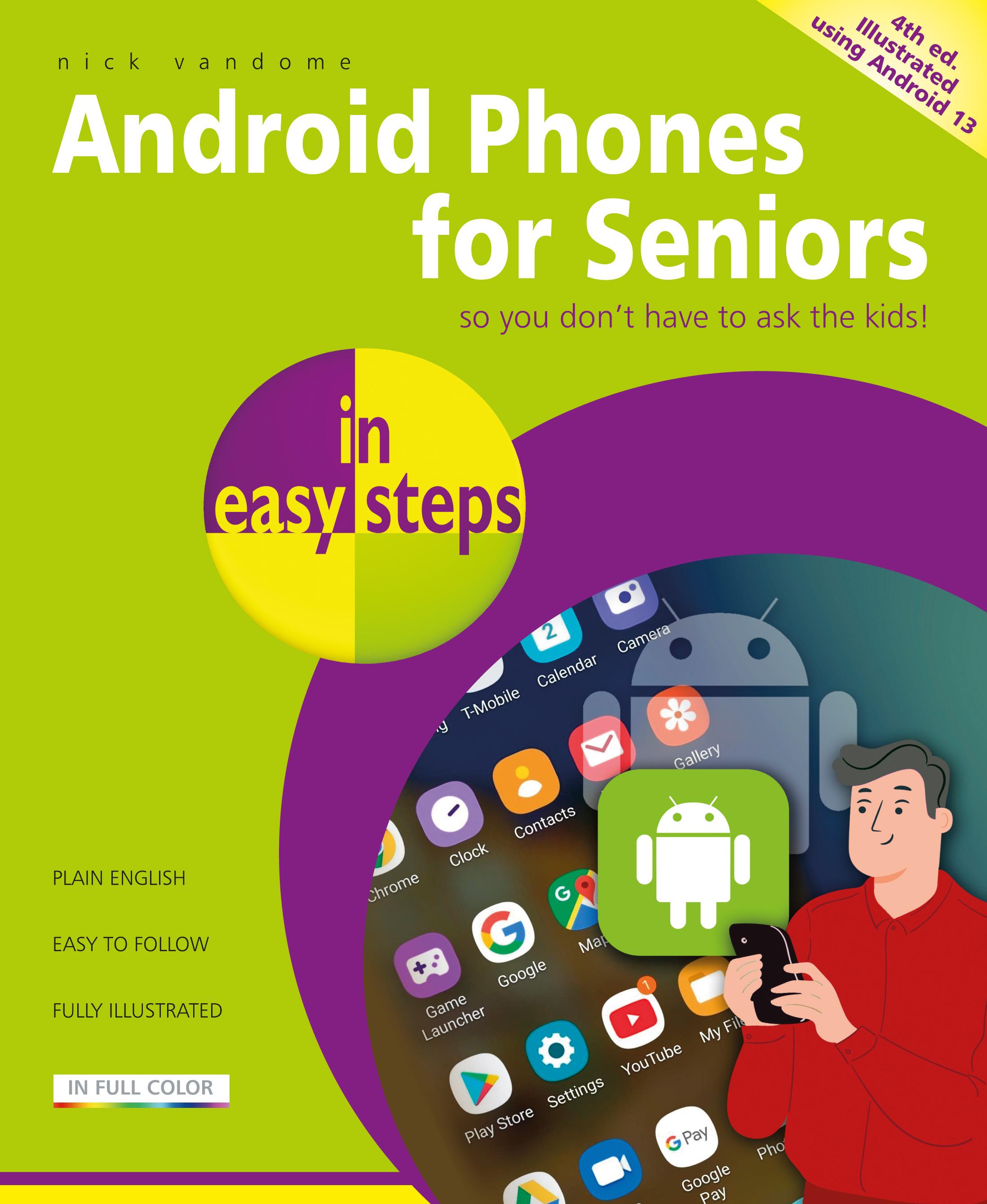 Vorderes Coverbild Android Phones for Seniors in Easy Steps