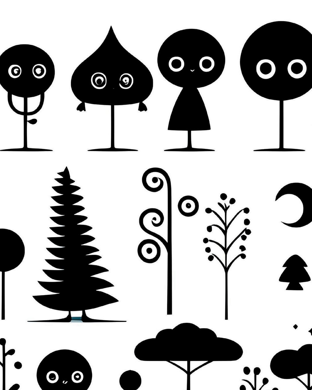 Vorderes Coverbild Black and White Notebook