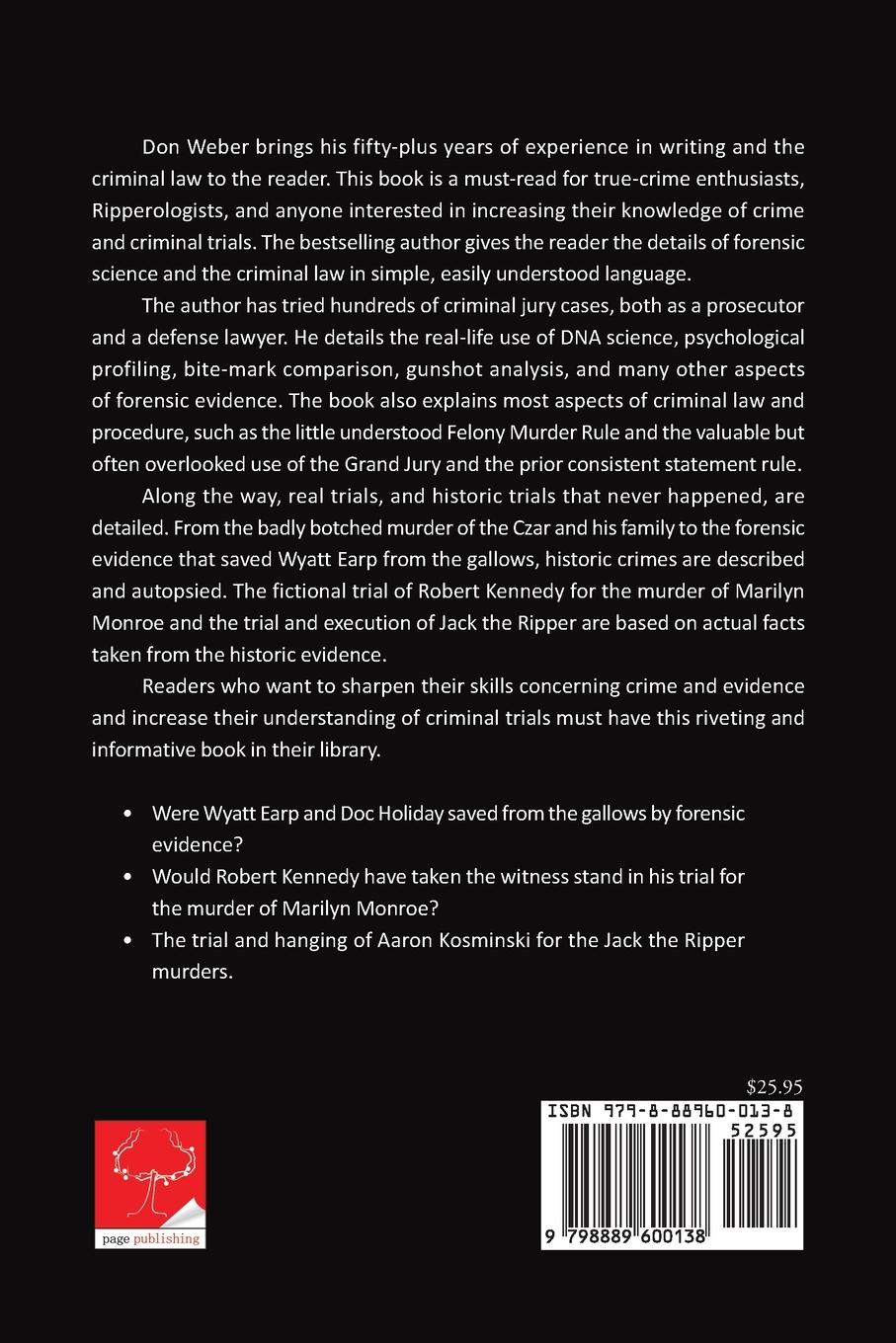 Rückseitencover Historic Criminal Trials and Errors