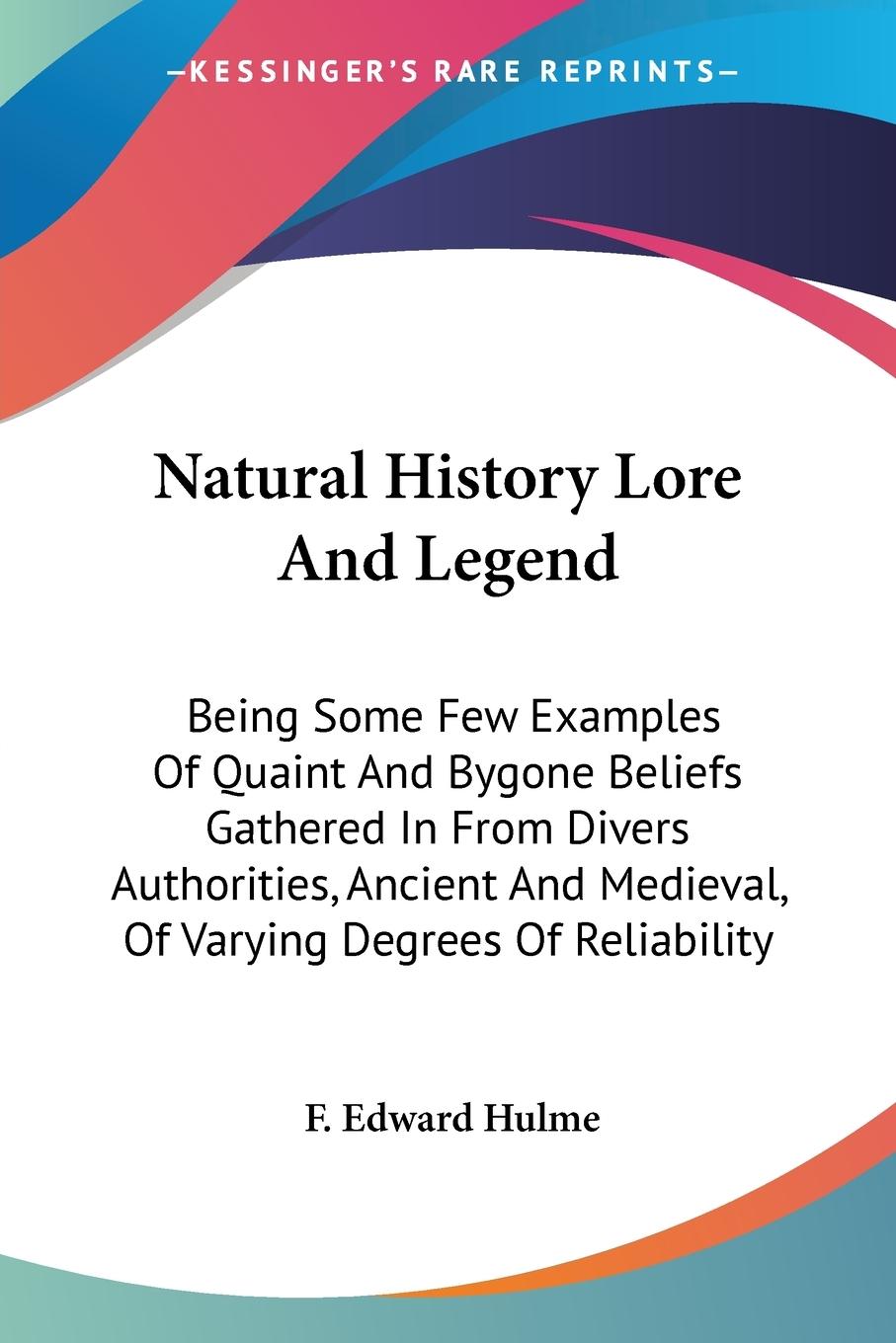 Vorderes Coverbild Natural History Lore And Legend