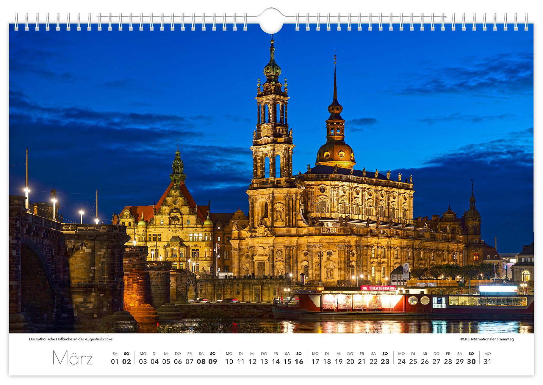 Beispielinhalt (Bild) Kalender Dresden Elbflorenz 2025