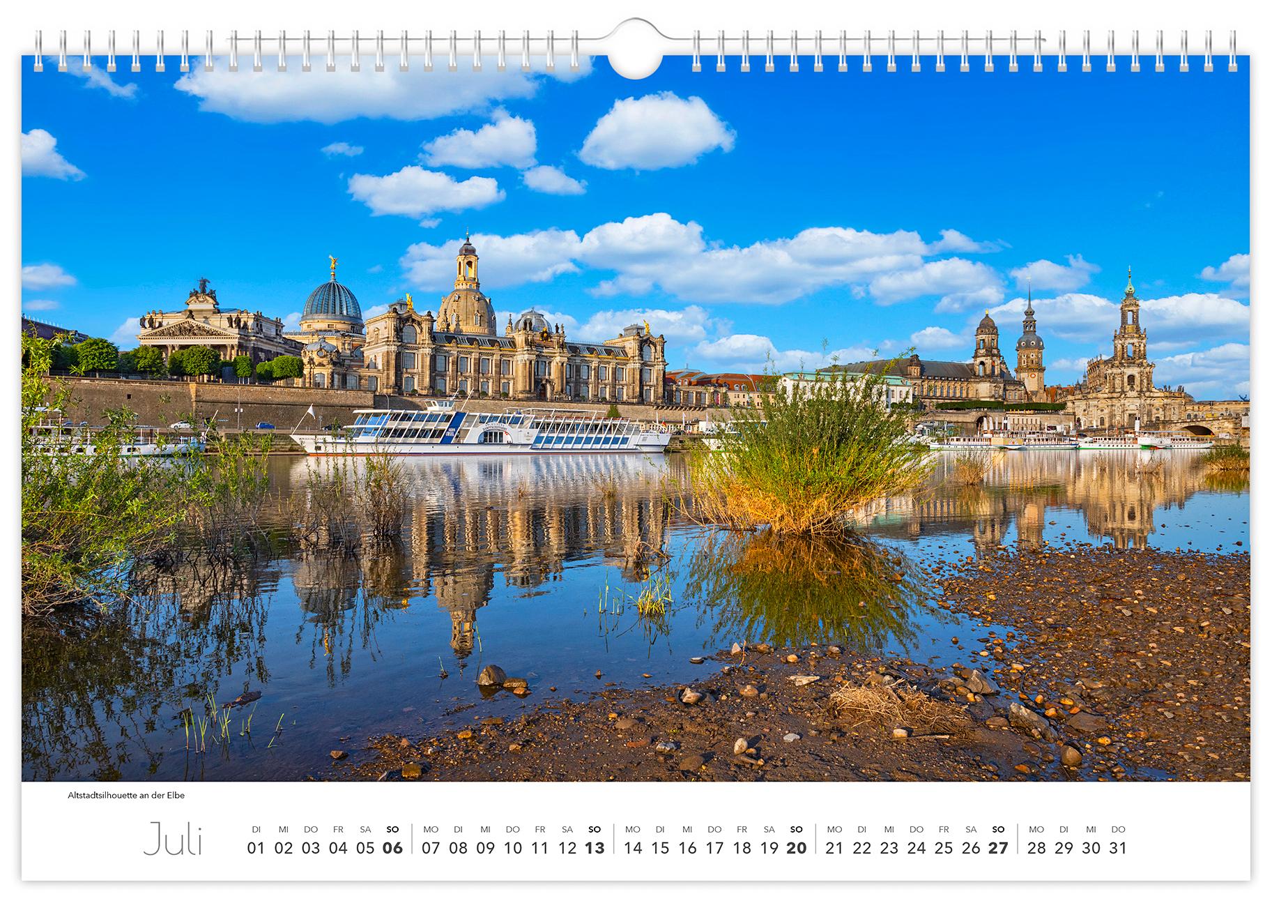 Beispielinhalt (Bild) Kalender Dresden Elbflorenz 2025