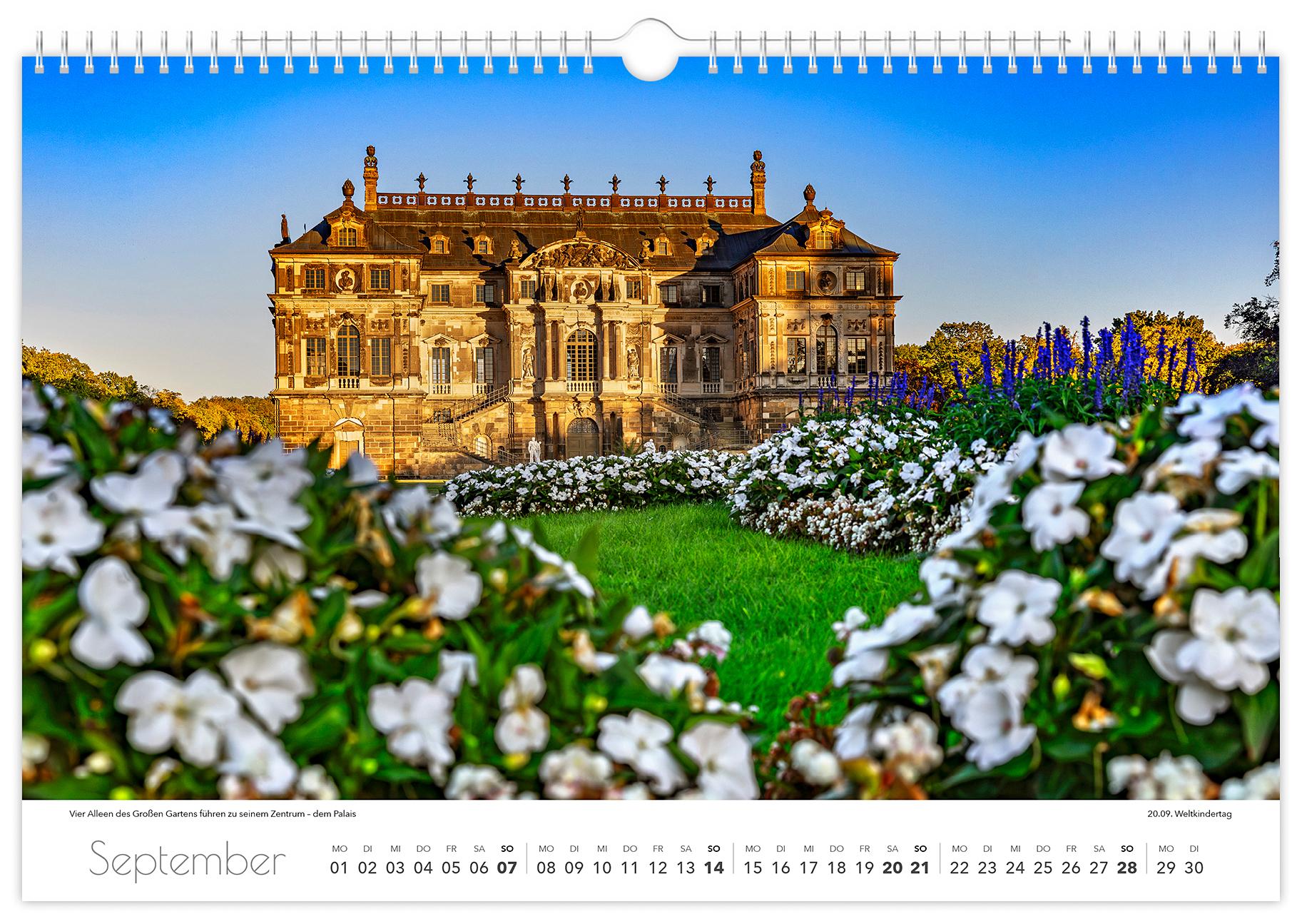 Beispielinhalt (Bild) Kalender Dresden Elbflorenz 2025