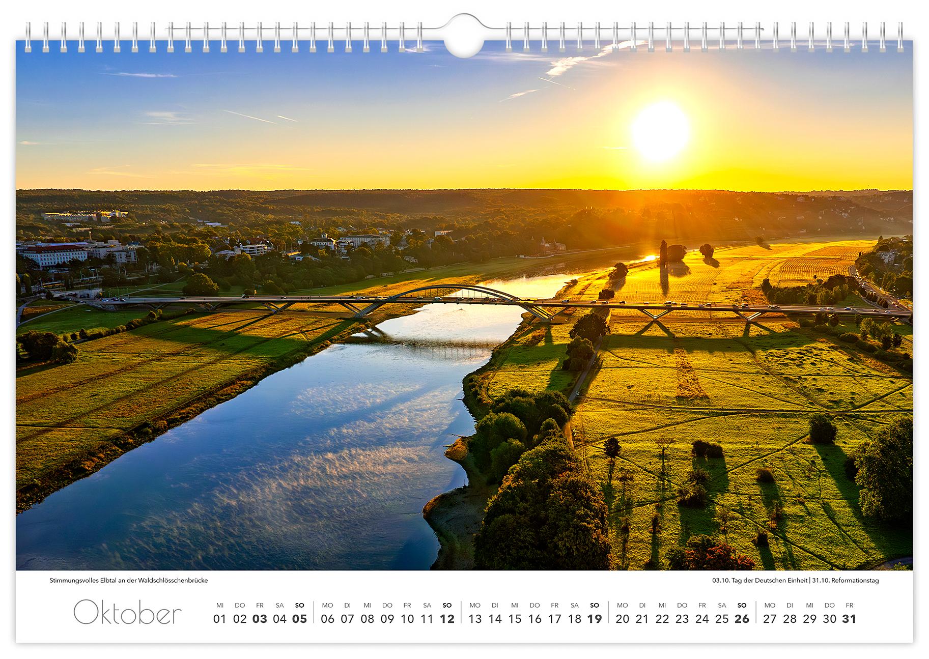 Beispielinhalt (Bild) Kalender Dresden Elbflorenz 2025
