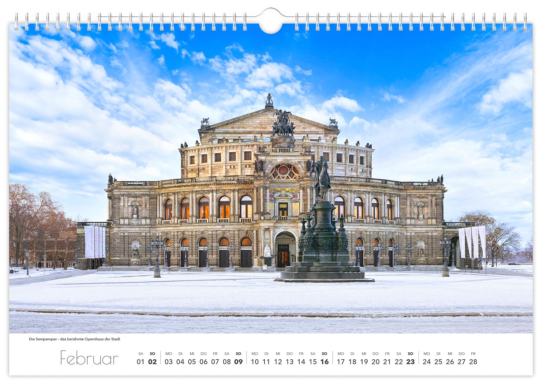 Beispielinhalt (Bild) Kalender Dresden Elbflorenz 2025