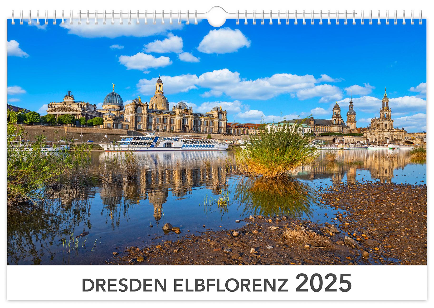 Vorderes Coverbild Kalender Dresden Elbflorenz 2025
