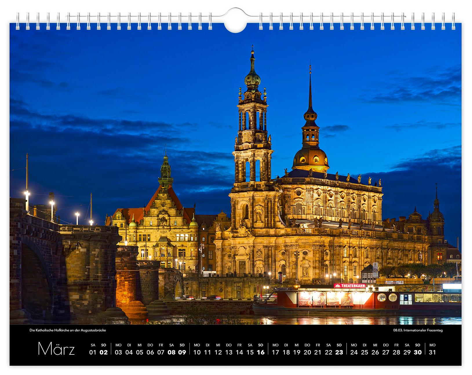 Beispielinhalt (Bild) Kalender Dresden Elbflorenz 2025