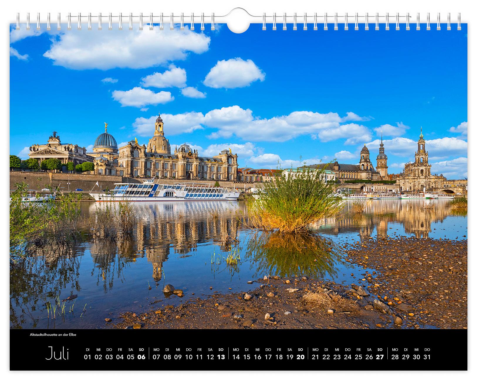 Beispielinhalt (Bild) Kalender Dresden Elbflorenz 2025