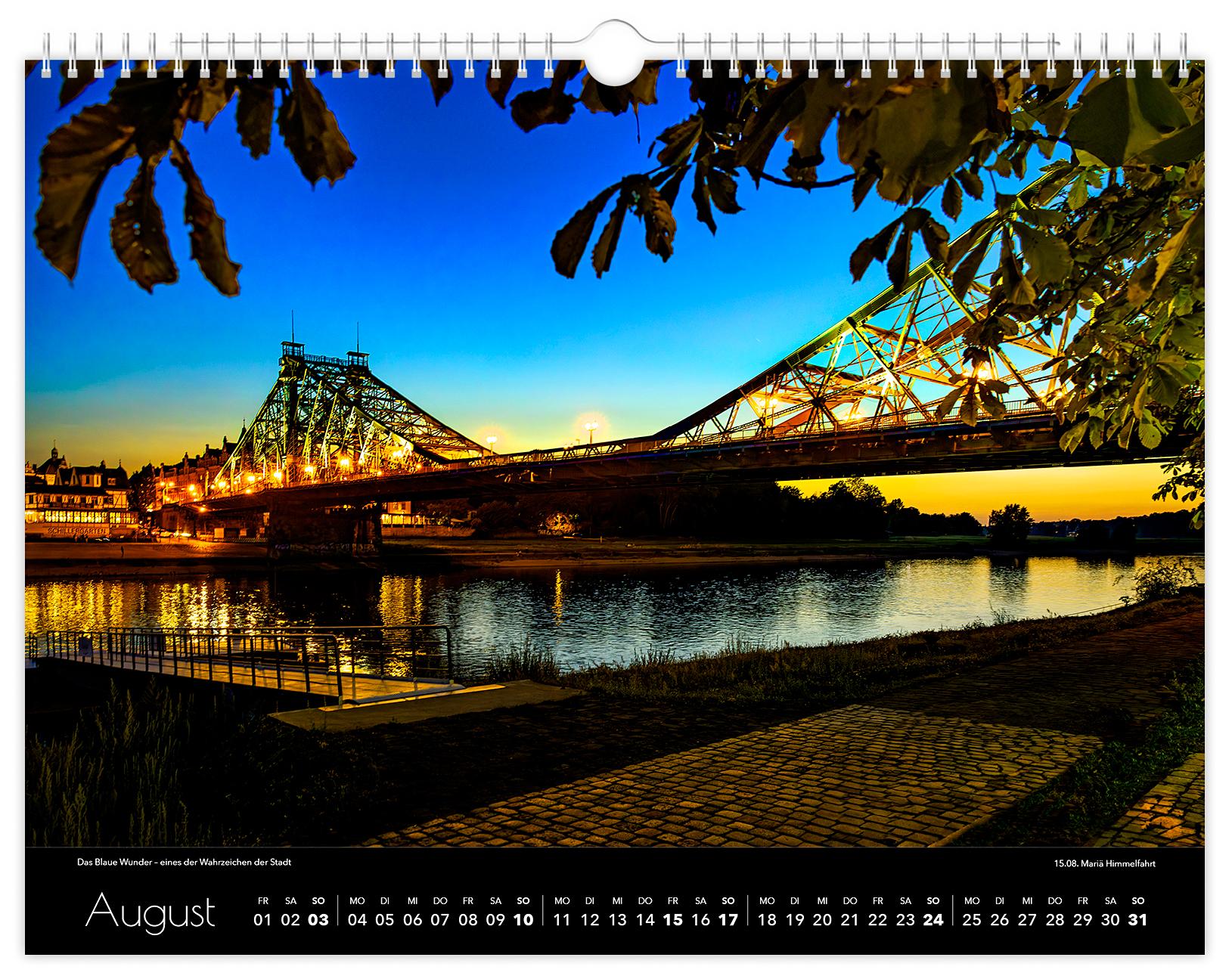 Beispielinhalt (Bild) Kalender Dresden Elbflorenz 2025