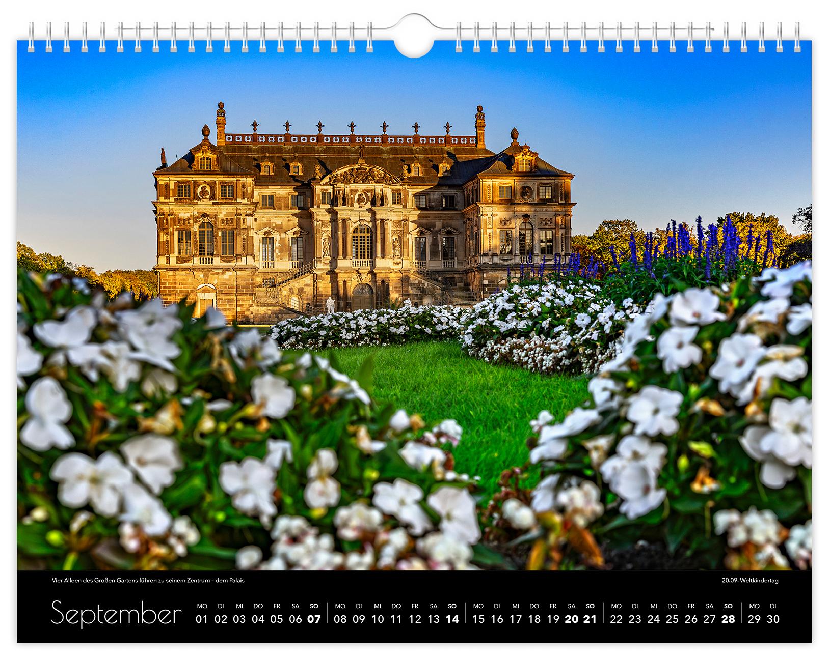Beispielinhalt (Bild) Kalender Dresden Elbflorenz 2025