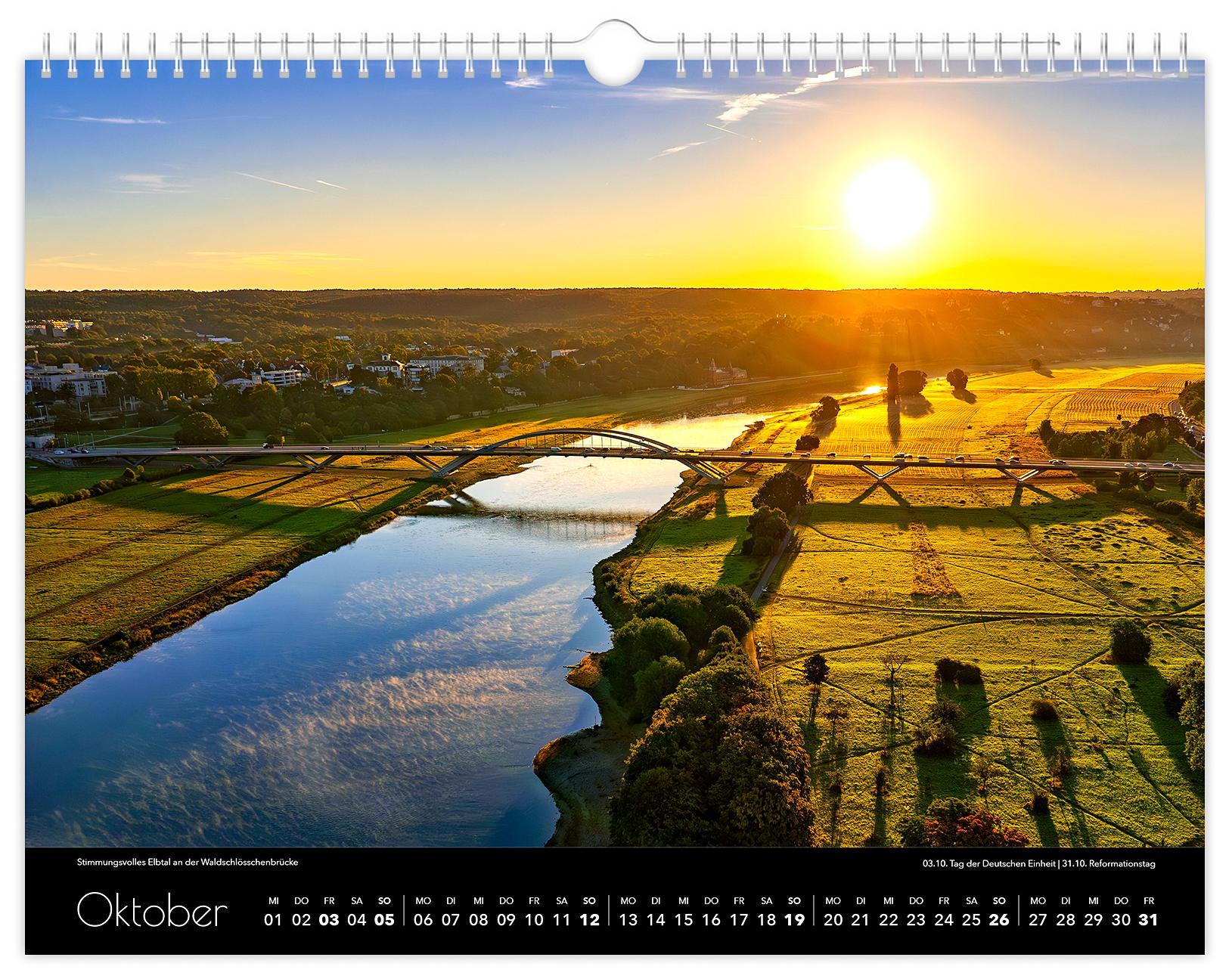 Beispielinhalt (Bild) Kalender Dresden Elbflorenz 2025