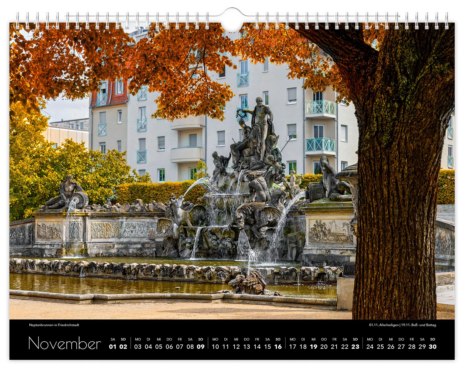 Beispielinhalt (Bild) Kalender Dresden Elbflorenz 2025