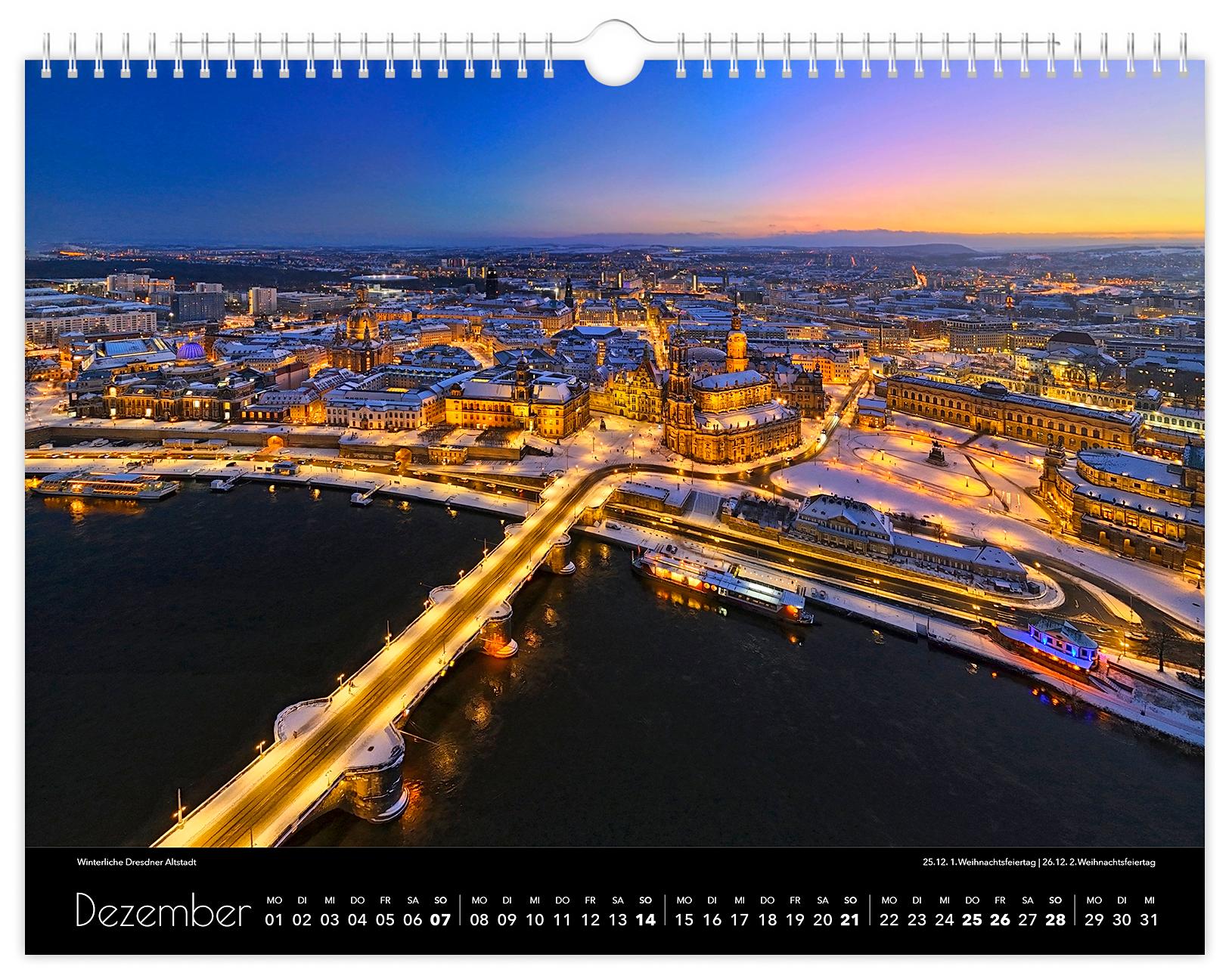 Beispielinhalt (Bild) Kalender Dresden Elbflorenz 2025