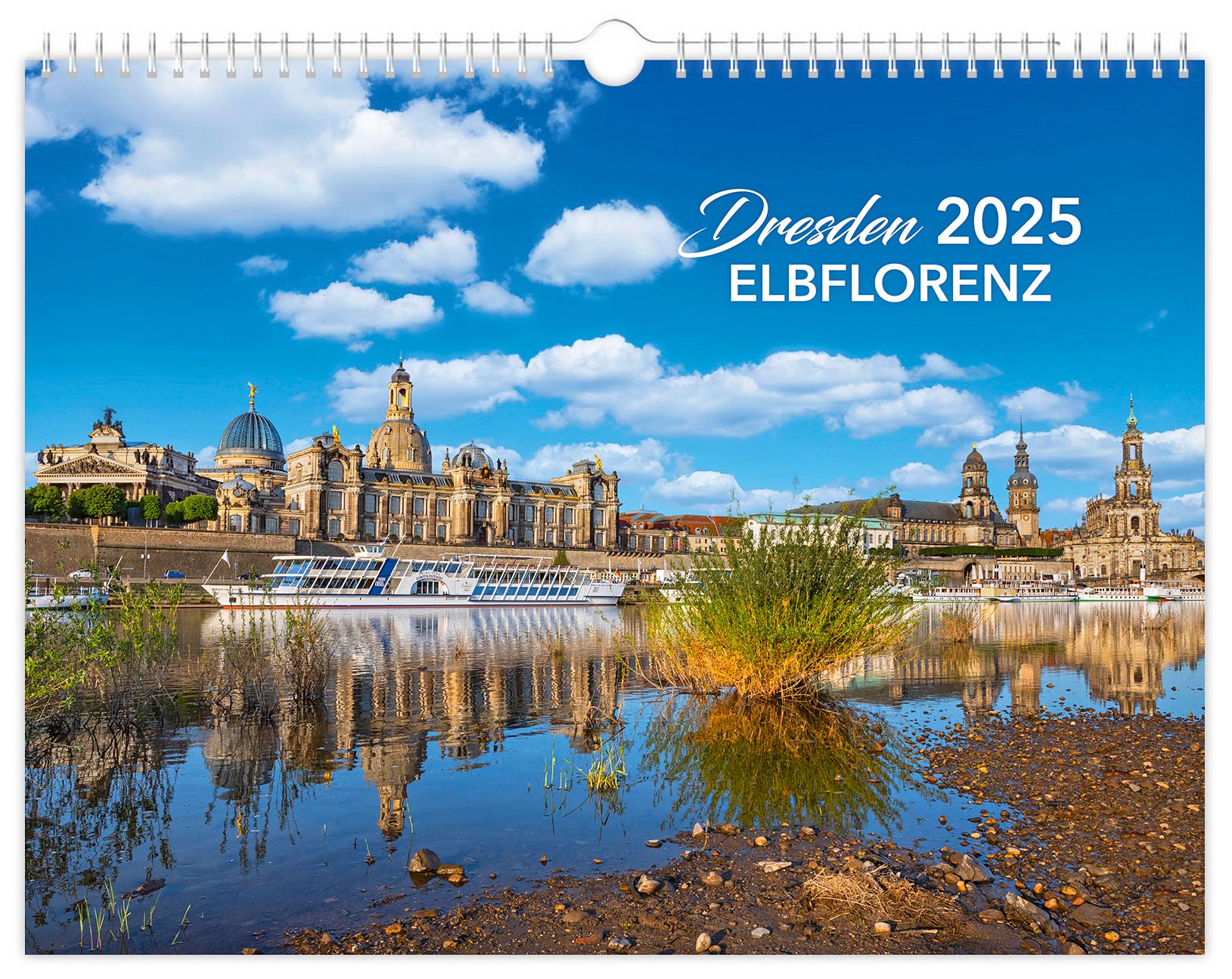 Vorderes Coverbild Kalender Dresden Elbflorenz 2025