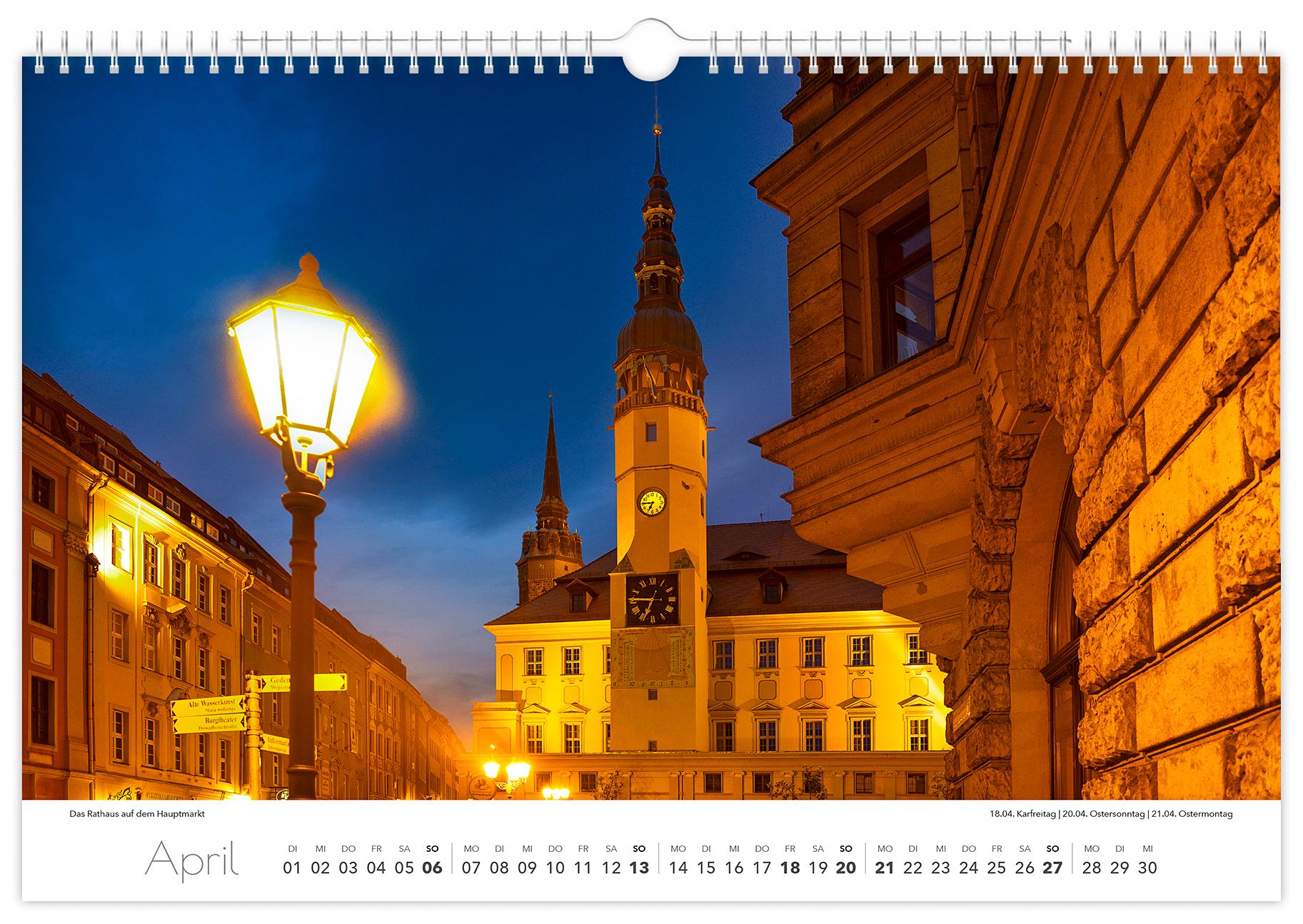 Beispielinhalt (Bild) Kalender Bautzen 2025