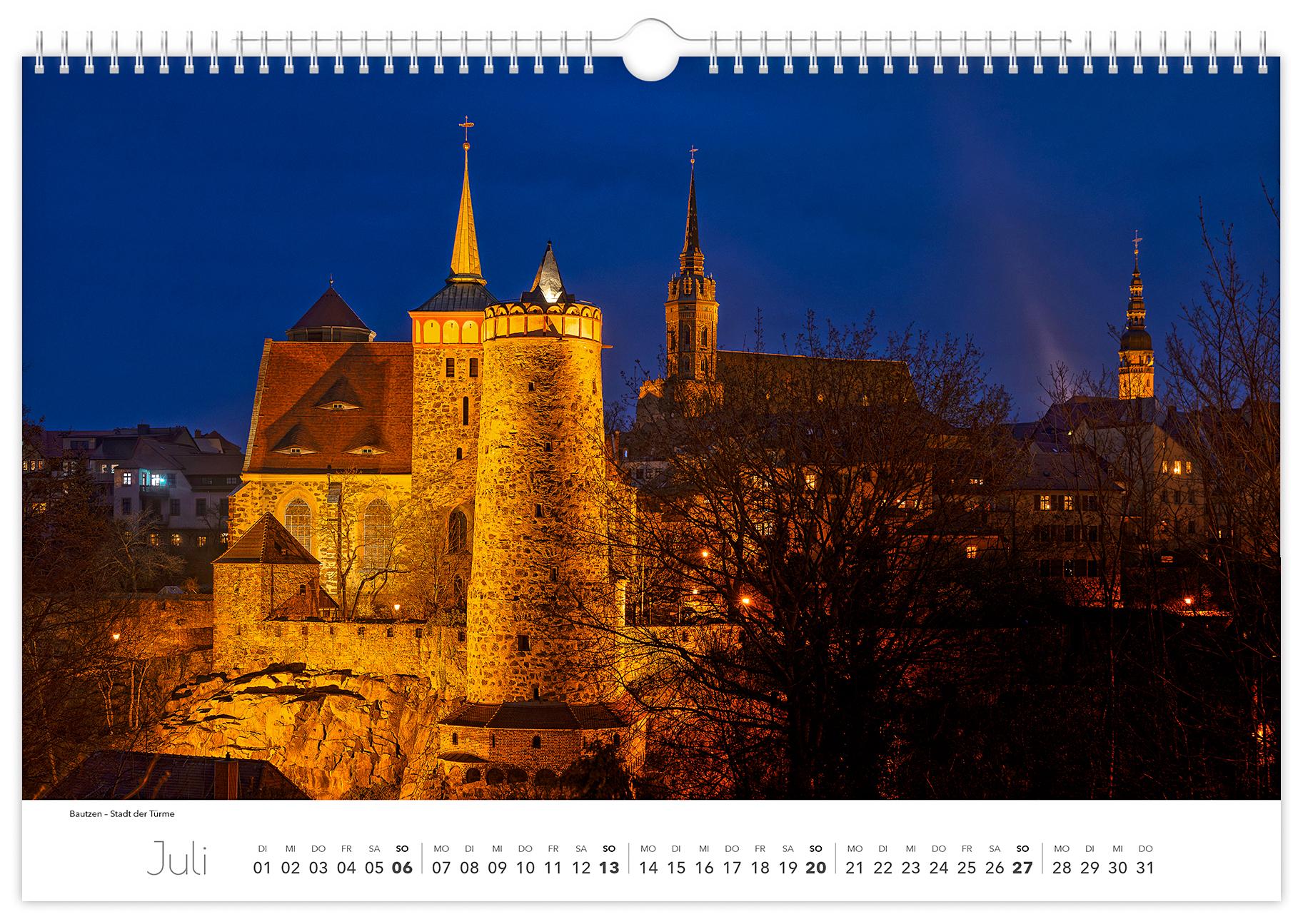 Beispielinhalt (Bild) Kalender Bautzen 2025