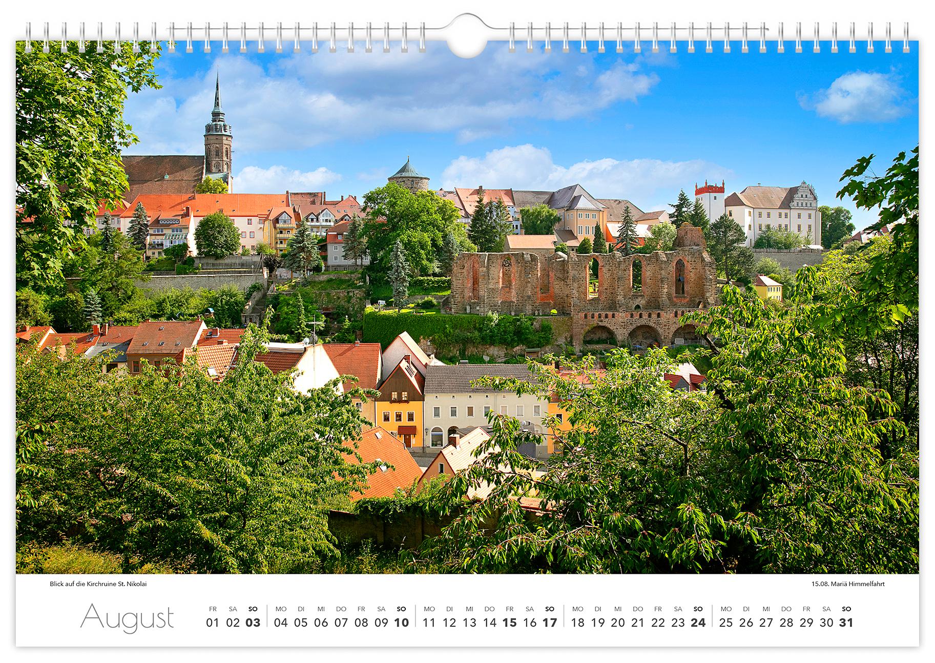 Beispielinhalt (Bild) Kalender Bautzen 2025