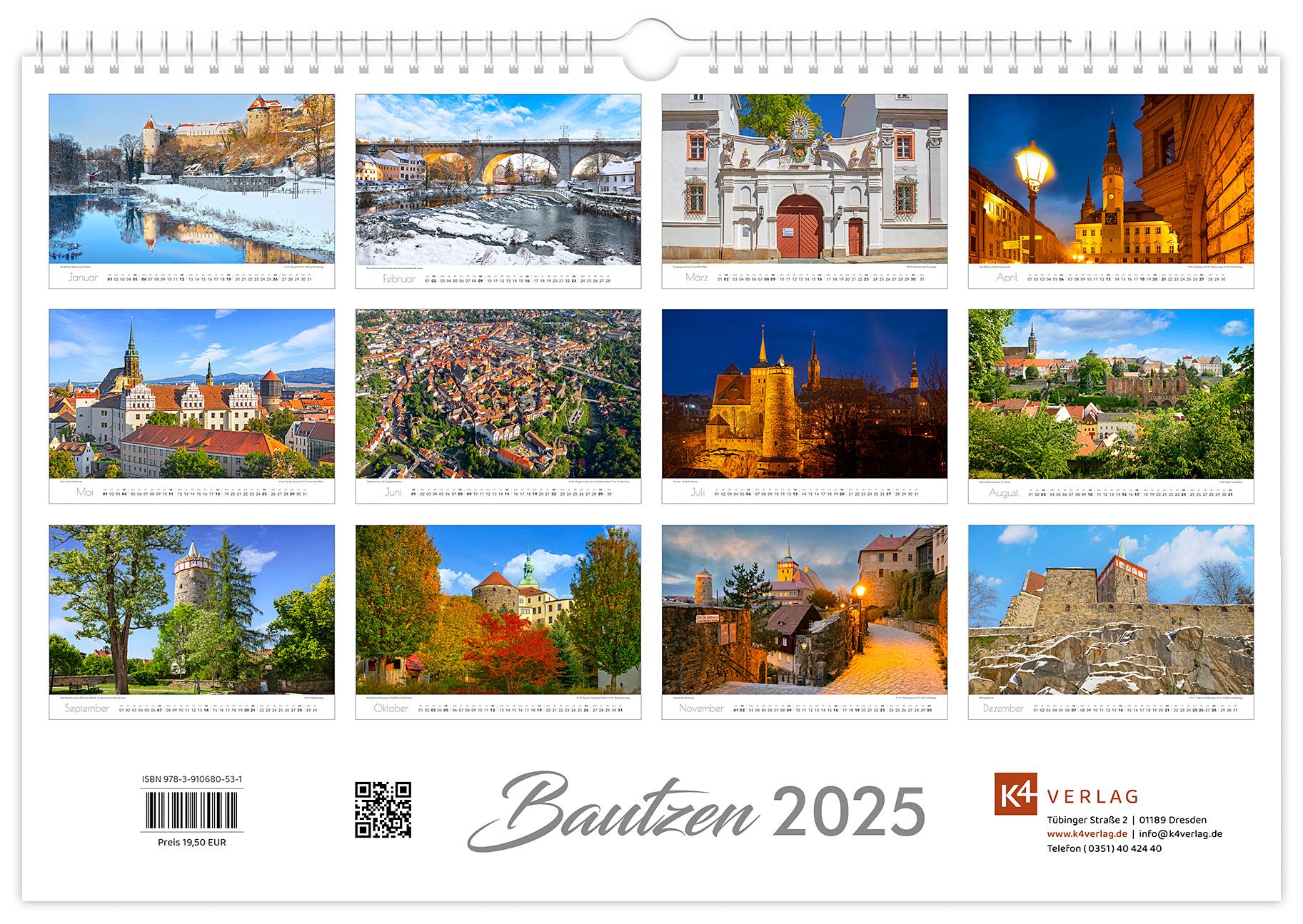 Beispielinhalt (Bild) Kalender Bautzen 2025