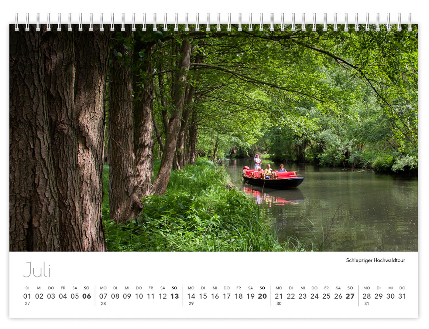 Beispielinhalt (Bild) Kalender Spreewald kompakt - Peter Becker 2025