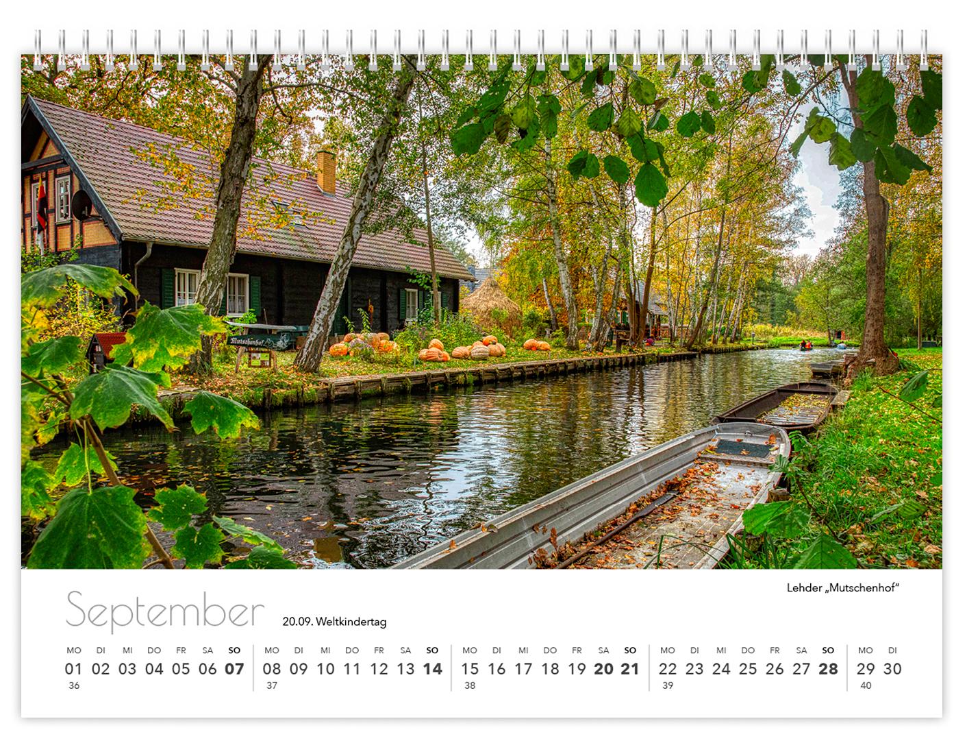 Beispielinhalt (Bild) Kalender Spreewald kompakt - Peter Becker 2025