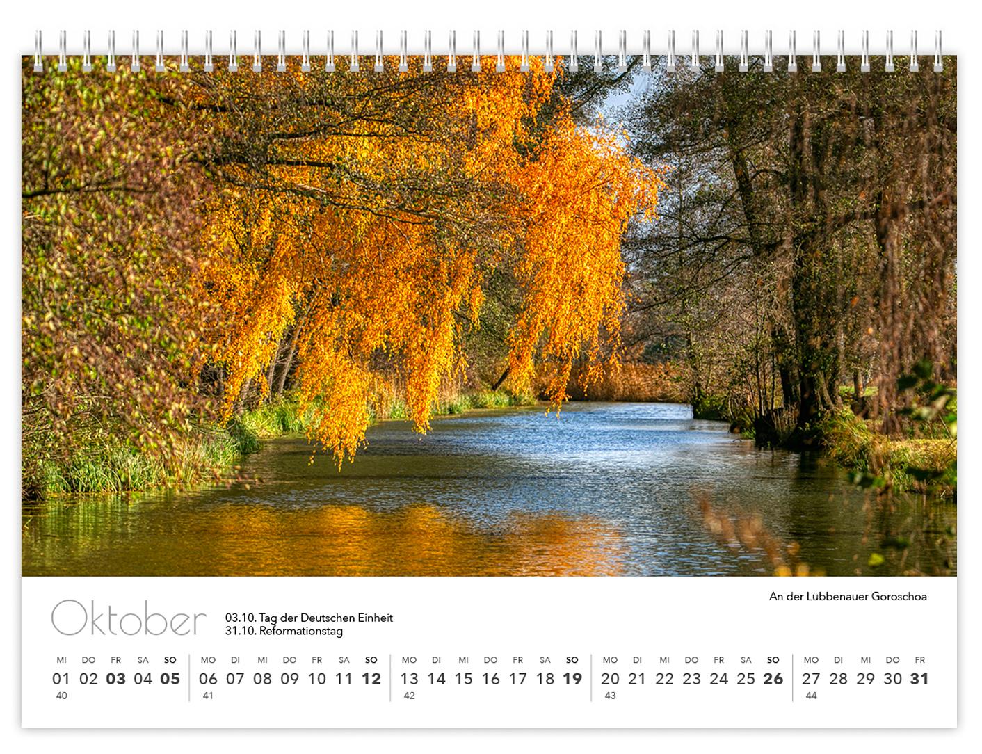 Beispielinhalt (Bild) Kalender Spreewald kompakt - Peter Becker 2025