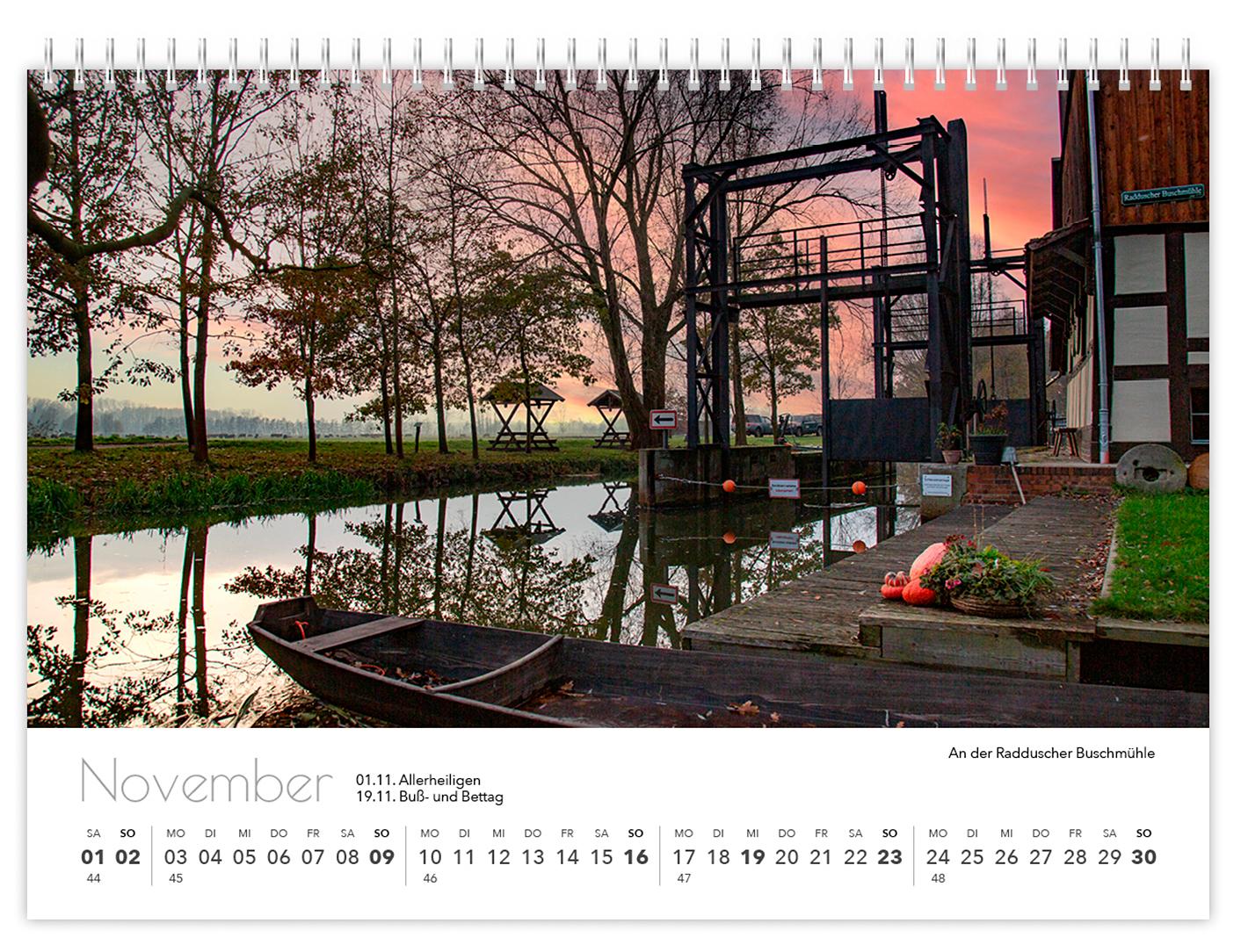 Beispielinhalt (Bild) Kalender Spreewald kompakt - Peter Becker 2025