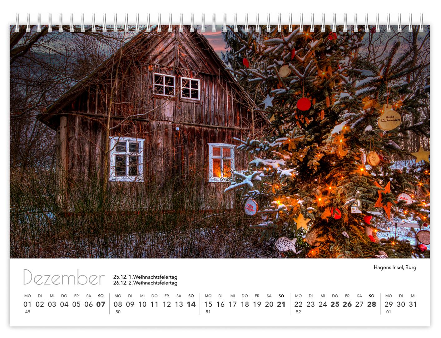 Beispielinhalt (Bild) Kalender Spreewald kompakt - Peter Becker 2025