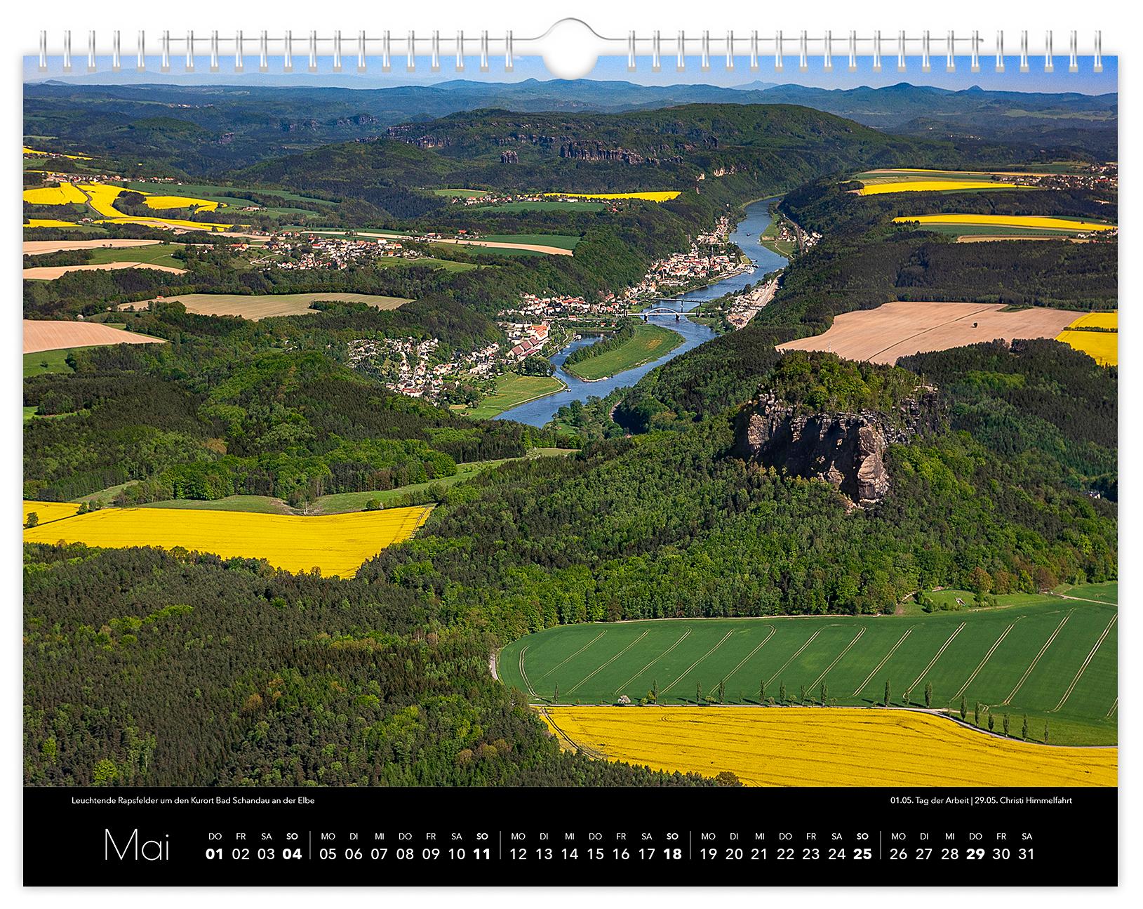 Beispielinhalt (Bild) Kalender Sächsische Schweiz 2025