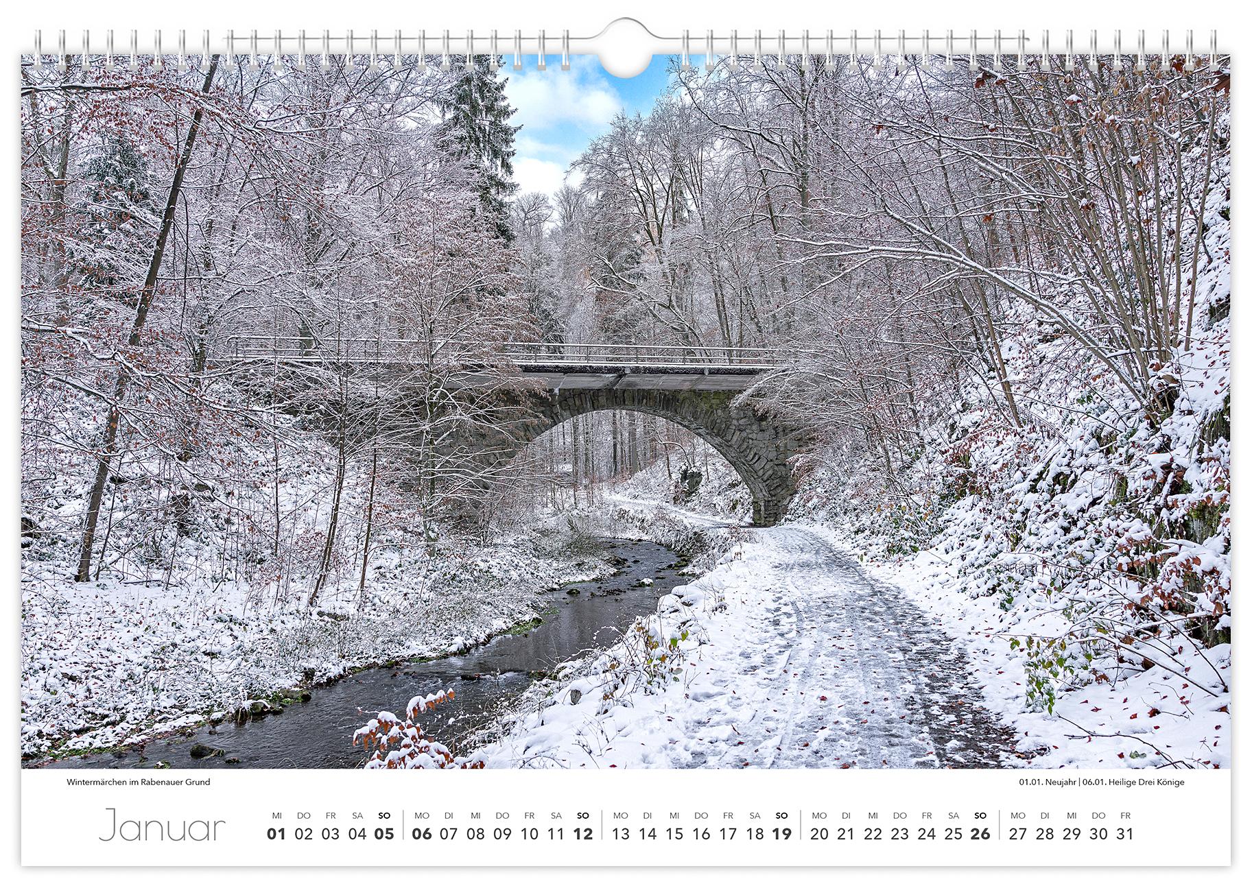 Beispielinhalt (Bild) Kalender Dresden und Umgebung 2025