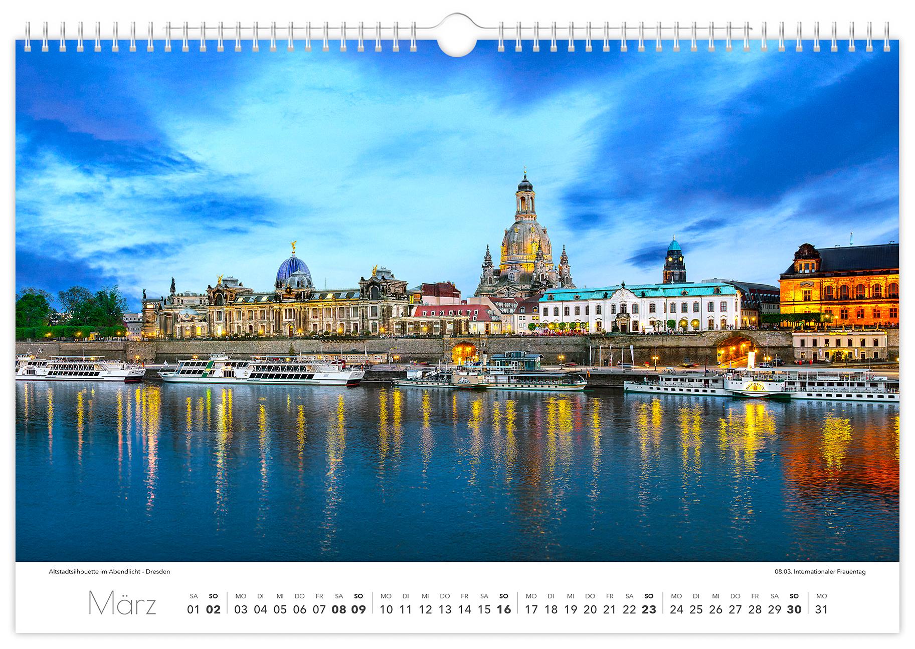 Beispielinhalt (Bild) Kalender Dresden und Umgebung 2025