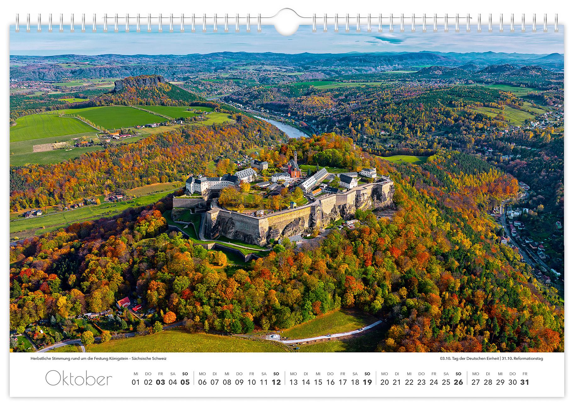 Beispielinhalt (Bild) Kalender Dresden und Umgebung 2025
