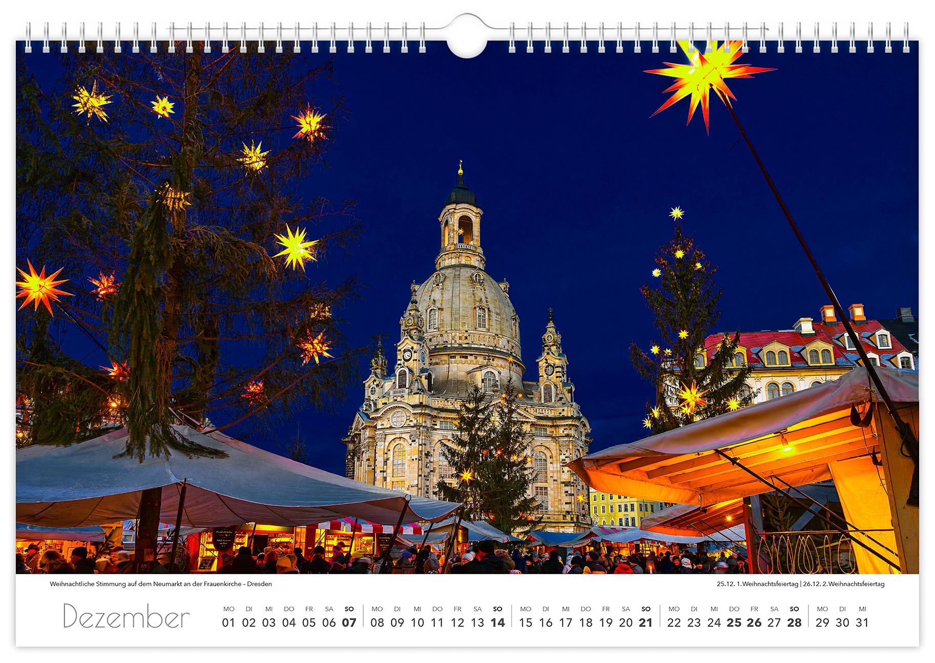 Beispielinhalt (Bild) Kalender Dresden und Umgebung 2025