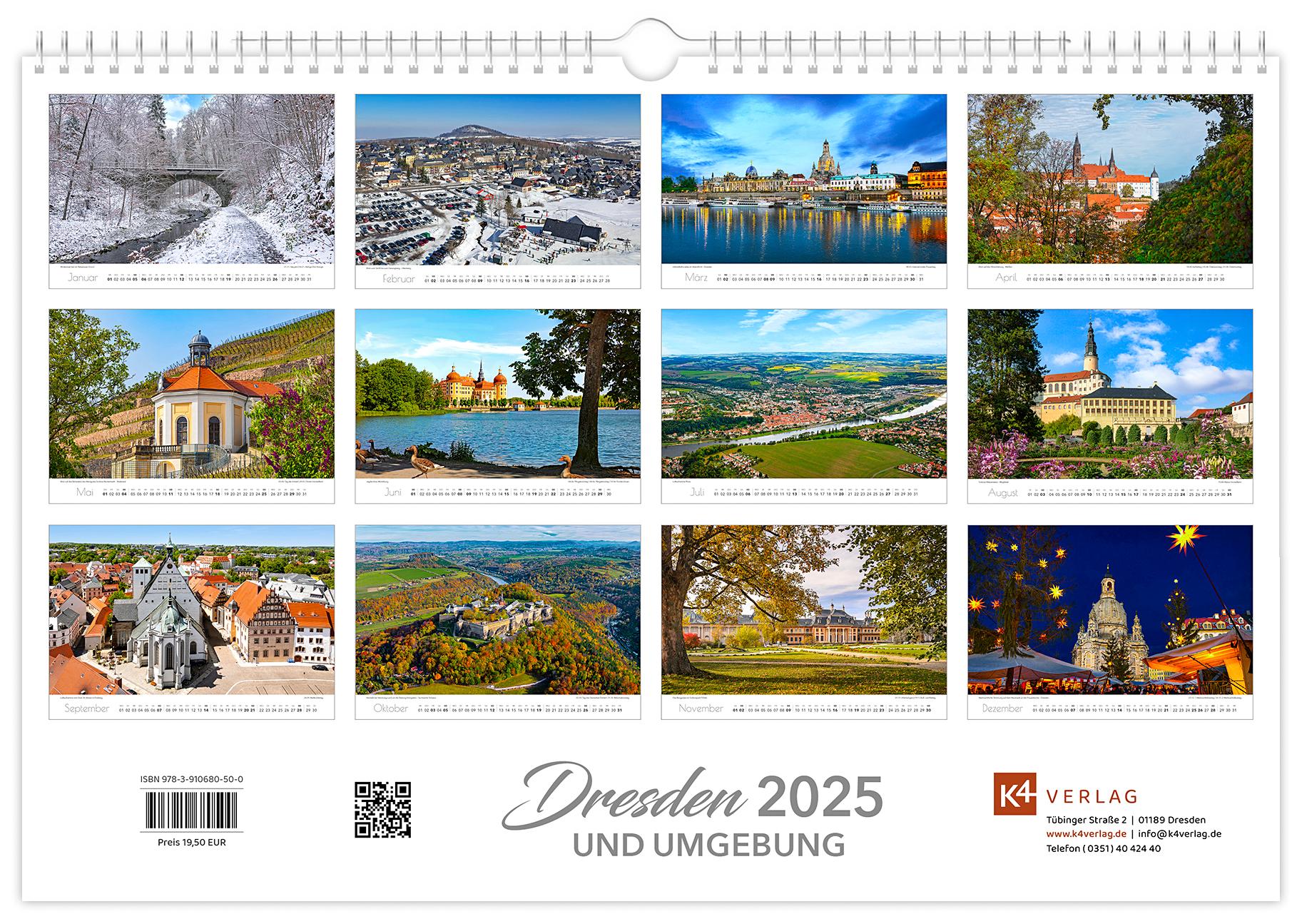 Beispielinhalt (Bild) Kalender Dresden und Umgebung 2025