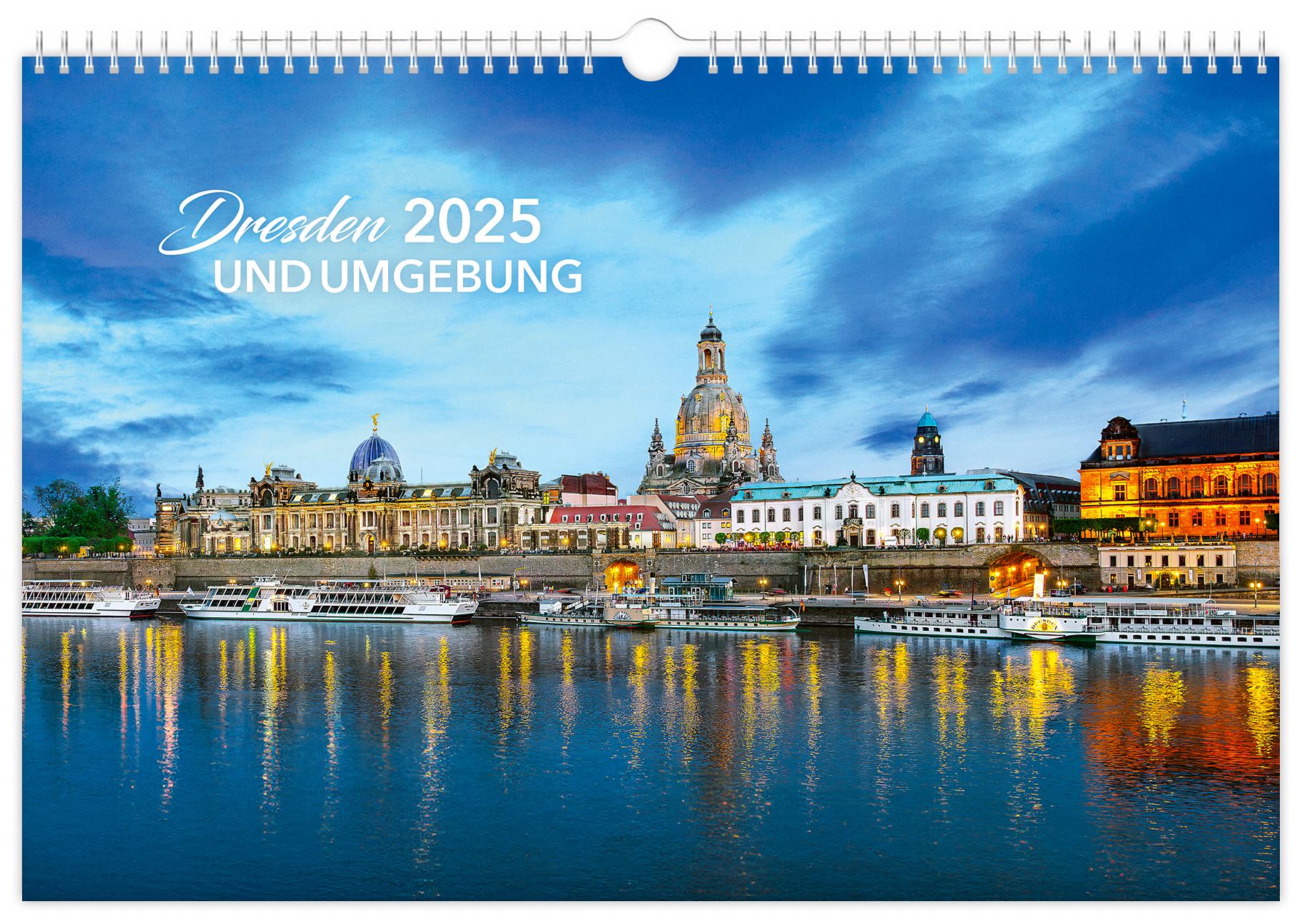Vorderes Coverbild Kalender Dresden und Umgebung 2025