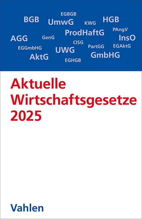 Vorderes Coverbild Aktuelle Wirtschaftsgesetze 2025