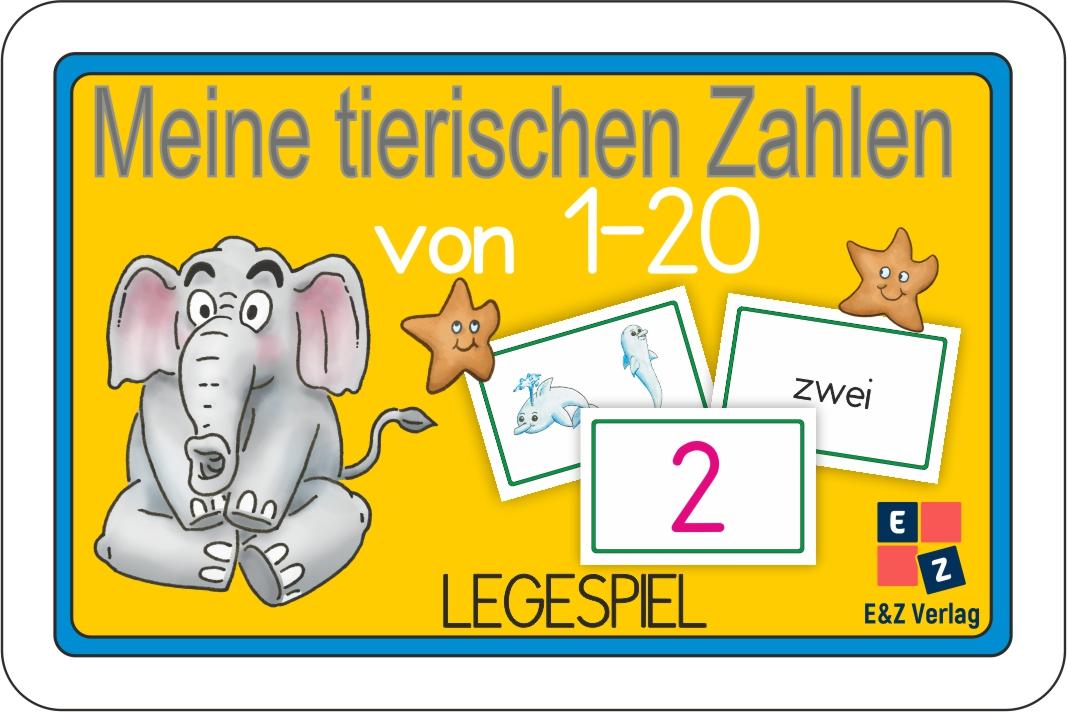 Vorderes Coverbild Meine tierischen Zahlen von 1-20 Legespiel