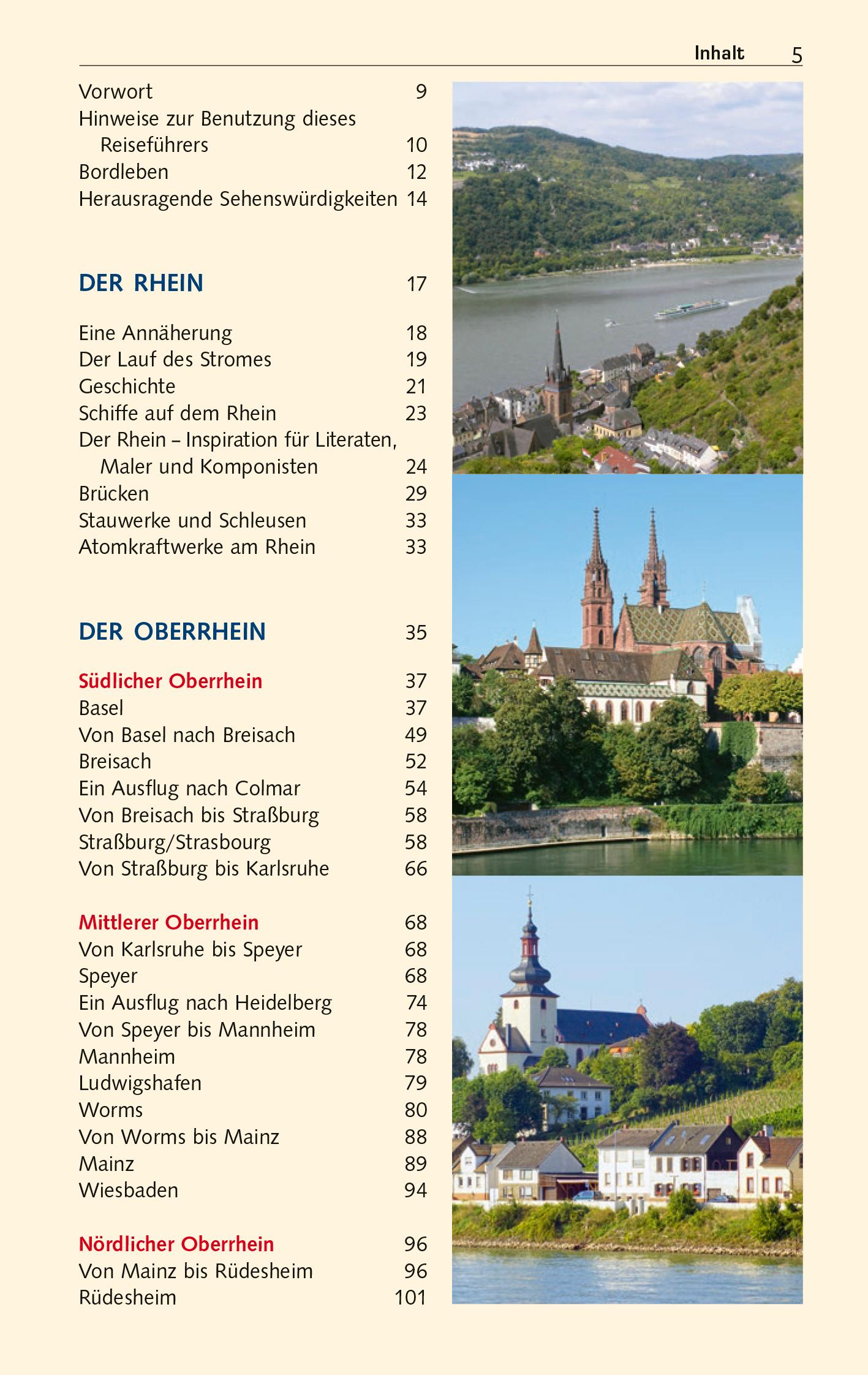 Beispielinhalt (Bild) TRESCHER Reiseführer Flusskreuzfahrten Rhein