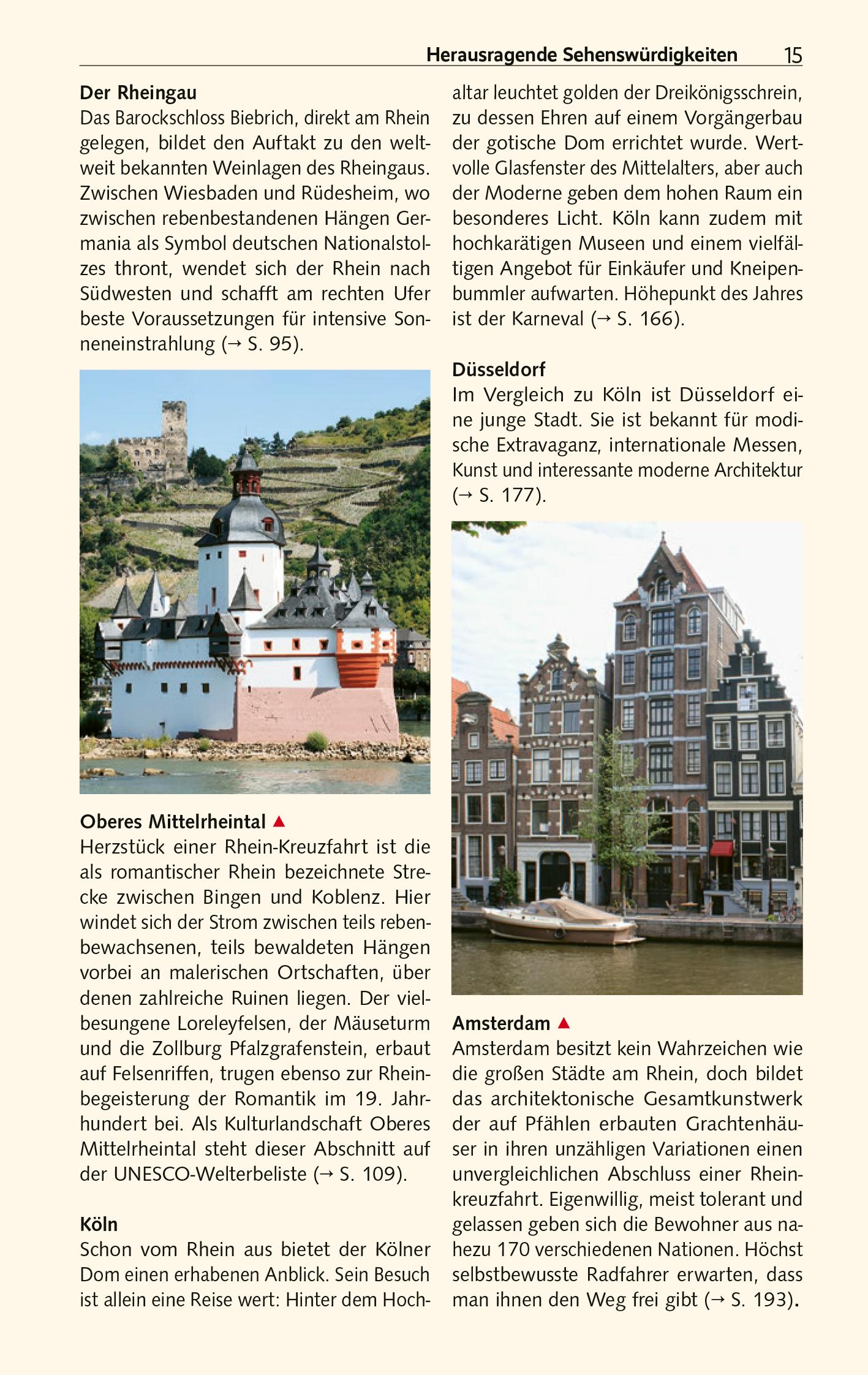 Beispielinhalt (Bild) TRESCHER Reiseführer Flusskreuzfahrten Rhein