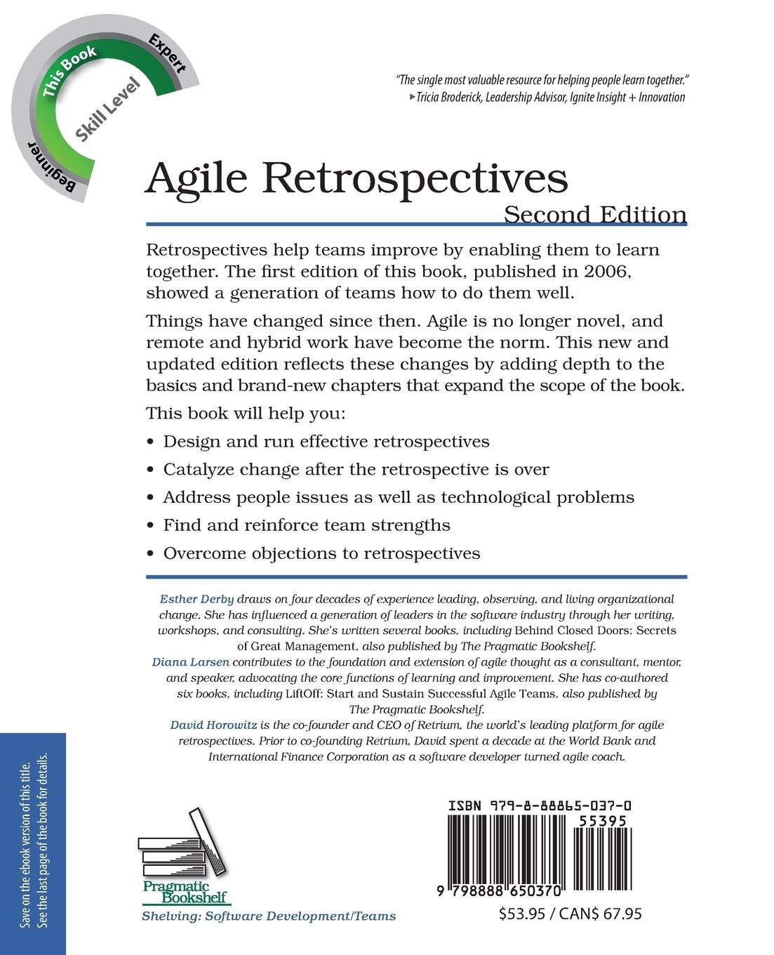 Rückseitencover Agile Retrospectives, Second Edition