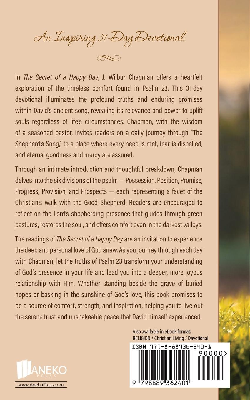 Rückseitencover The Secret of a Happy Day