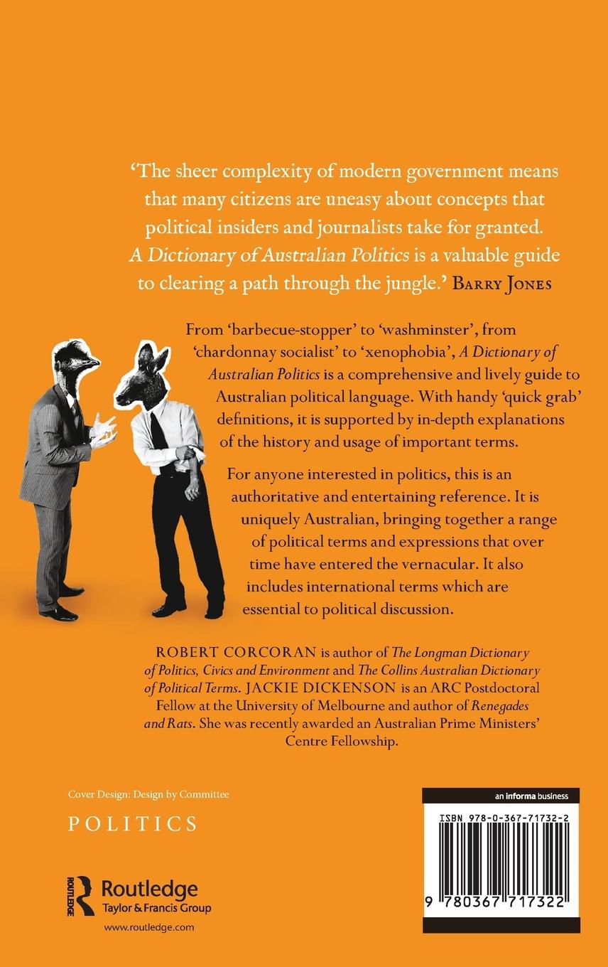 Rückseitencover A Dictionary of Australian Politics