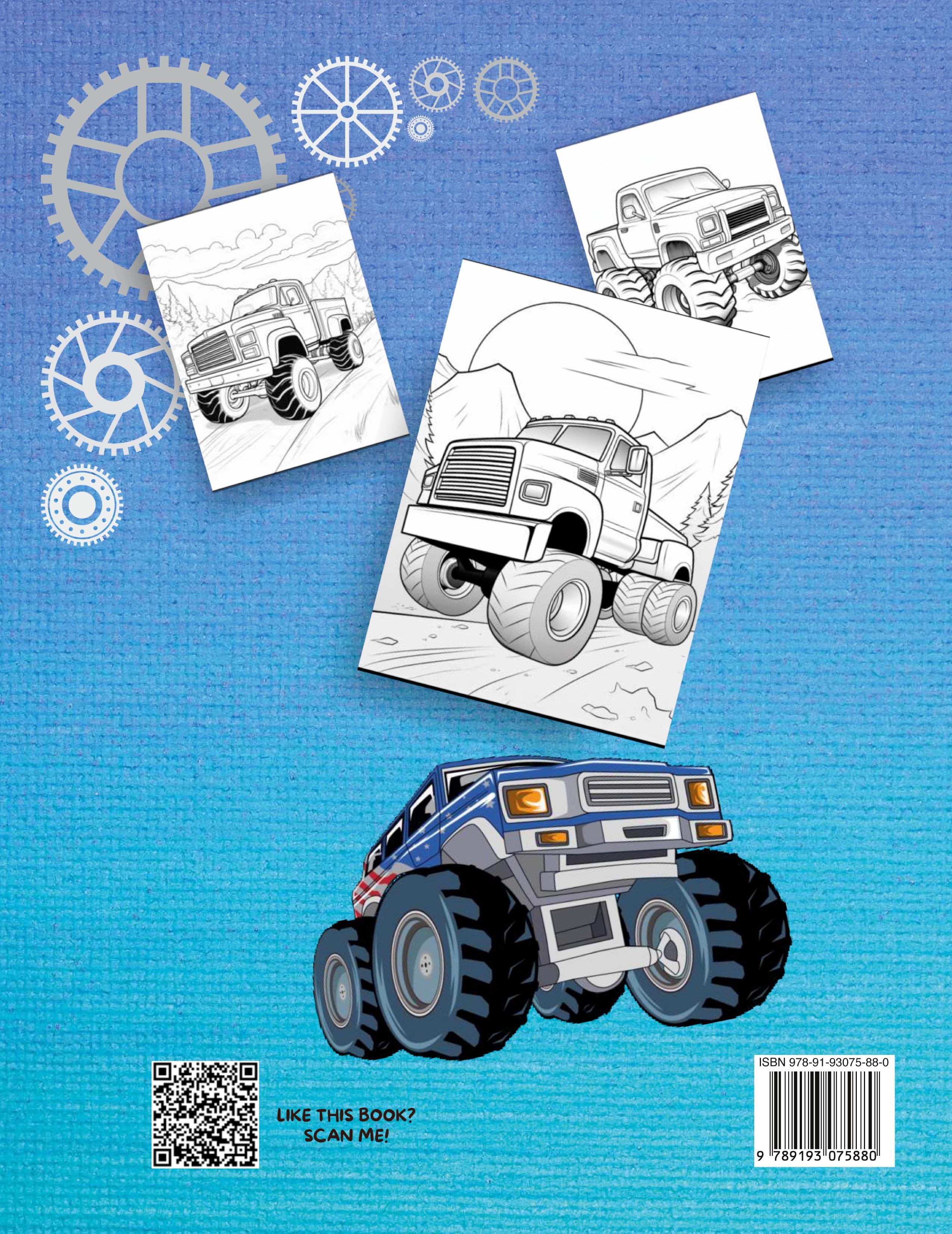 Vorderes Coverbild Monster Truck Coloring Book for Boys Ages 4-8