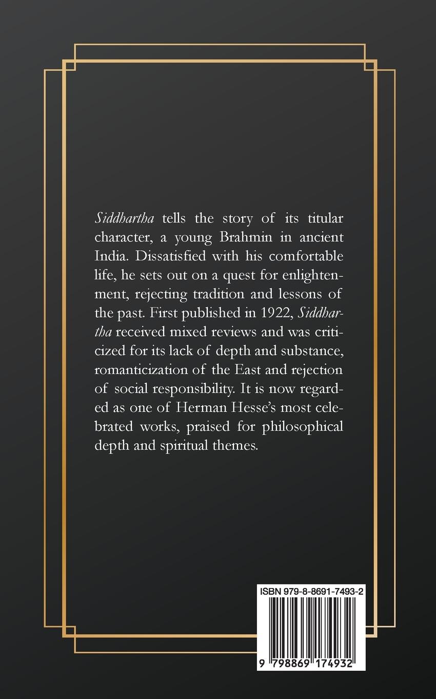 Rückseitencover Siddharta