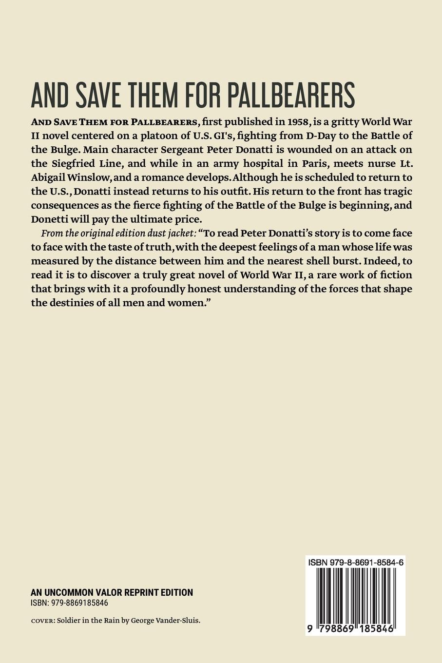 Rückseitencover And Save Them For Pallbearers