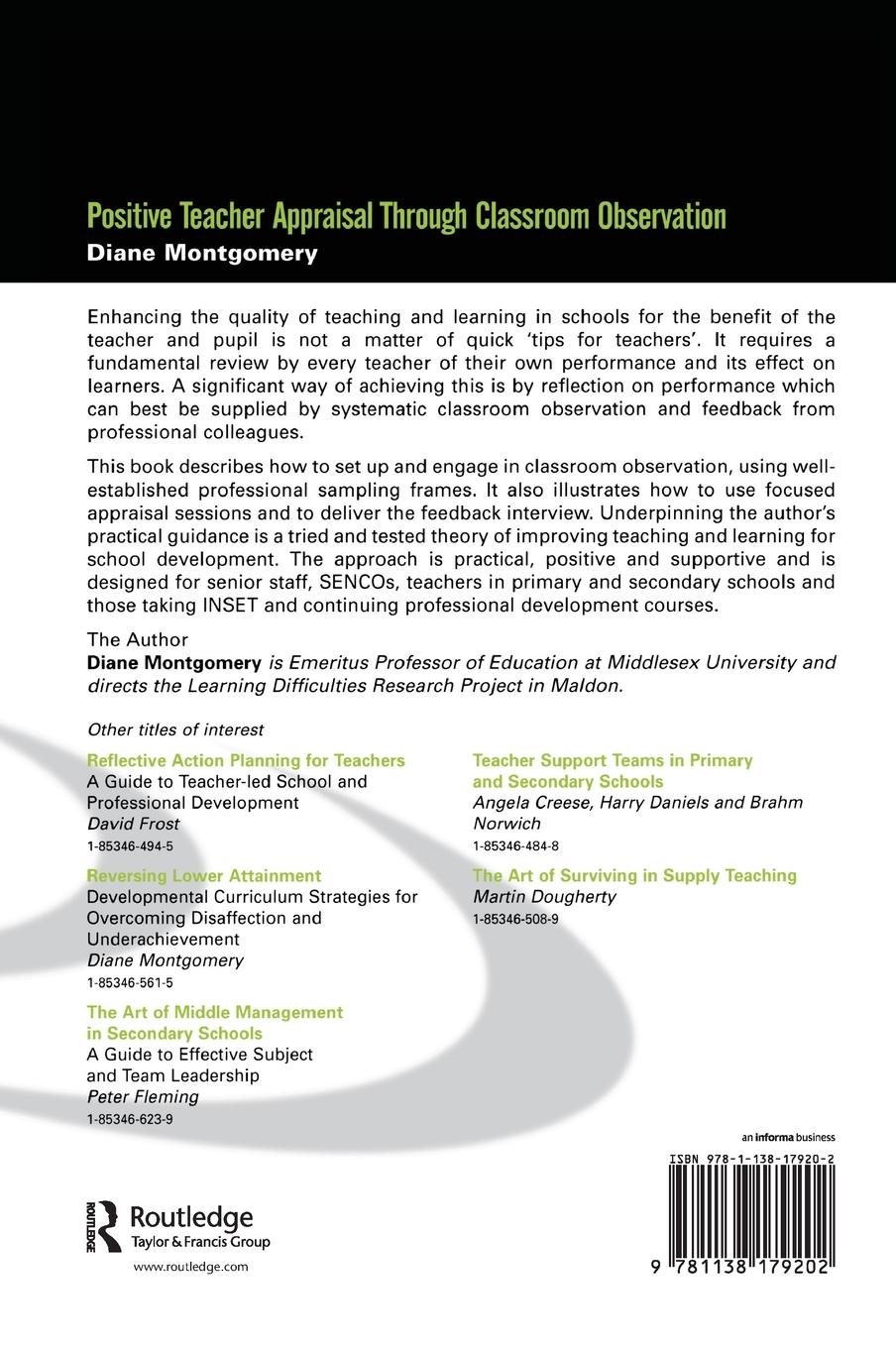 Rückseitencover Positive Teacher Appraisal Through Classroom Observation