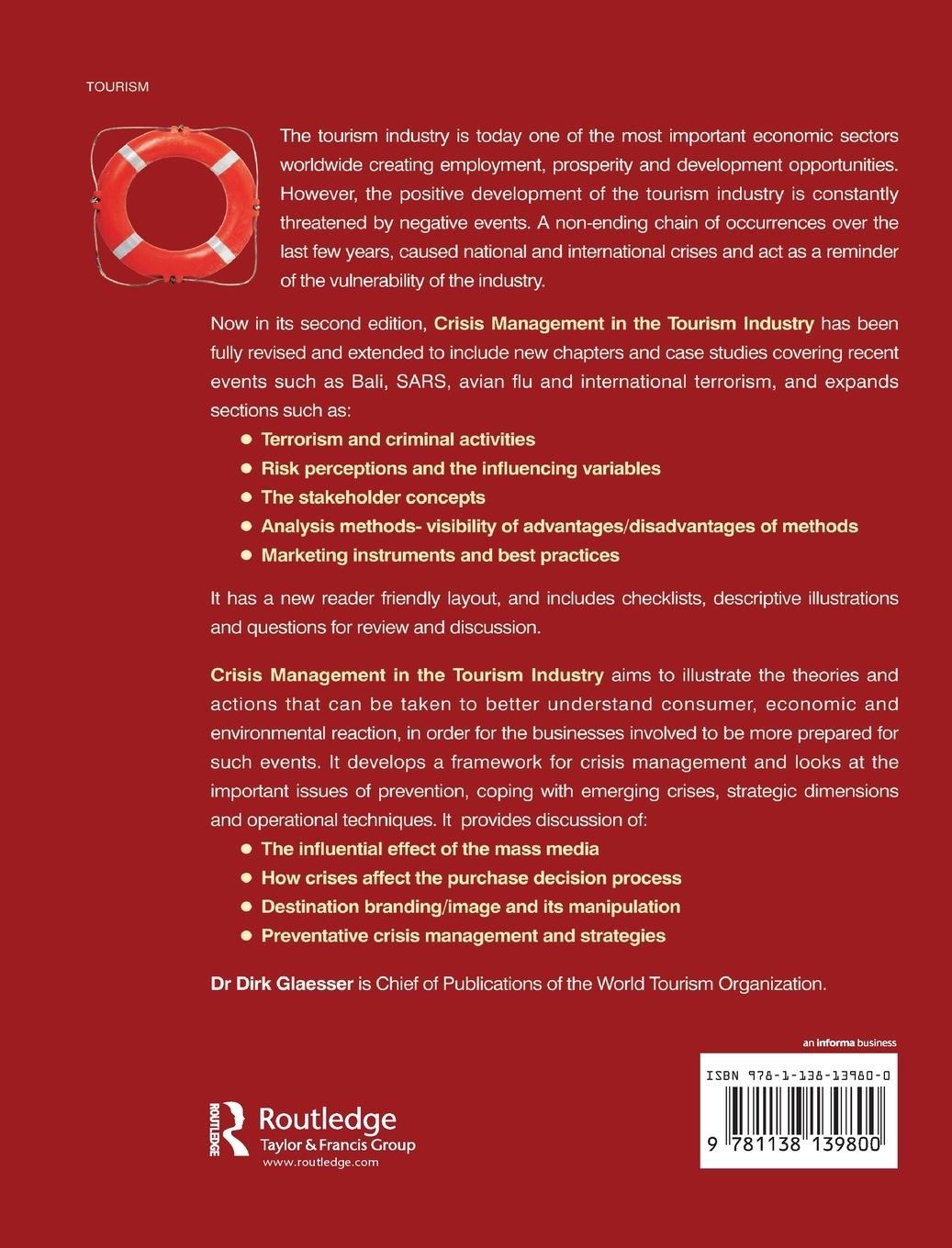Rückseitencover Crisis Management in the Tourism Industry